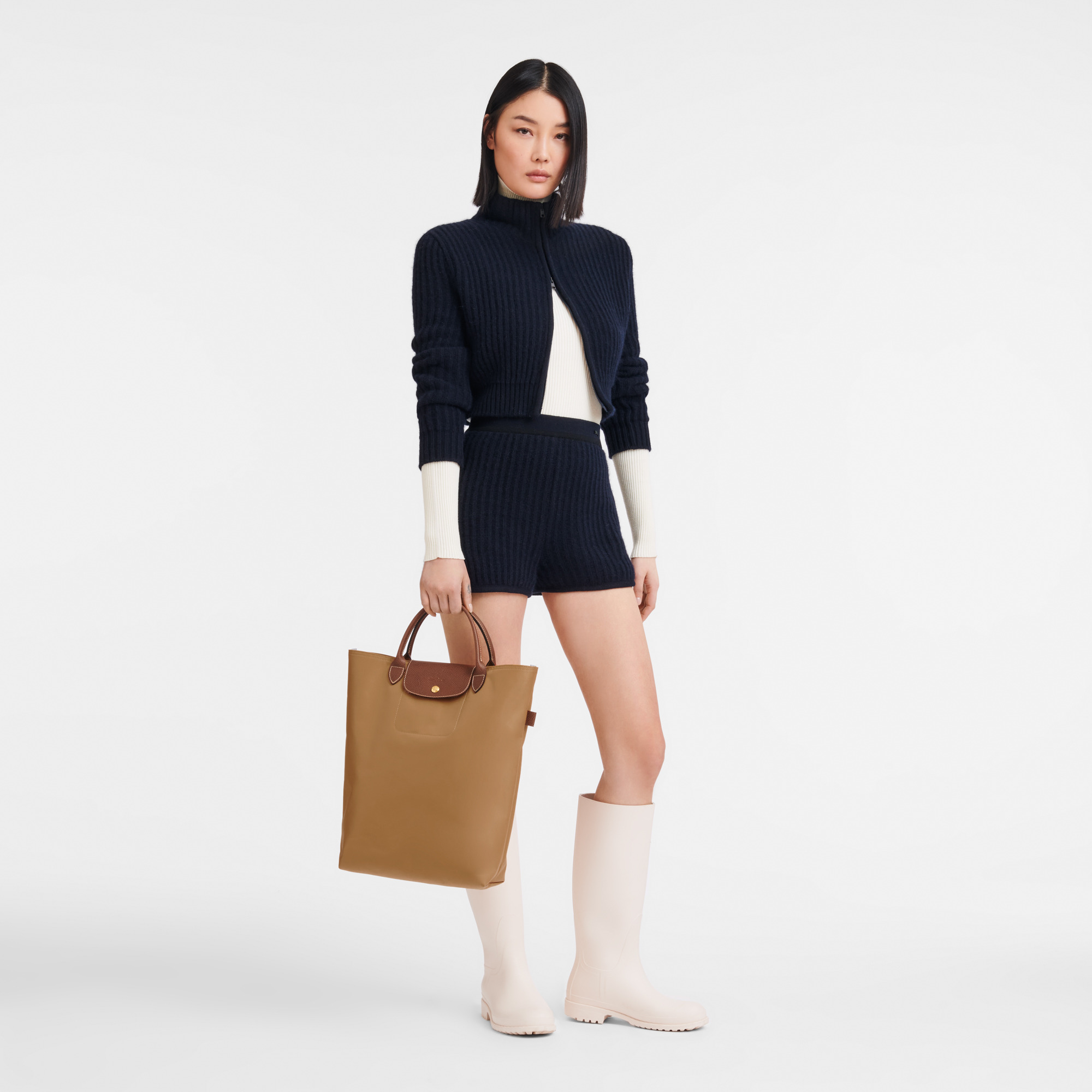 Le Pliage M Tote bag Fawn - Canvas - 2