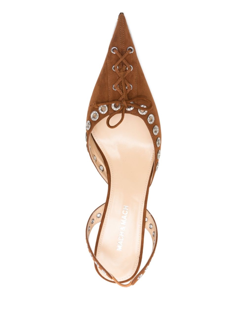 65mm Le Cadeau stud-embellished slingback pumps - 4