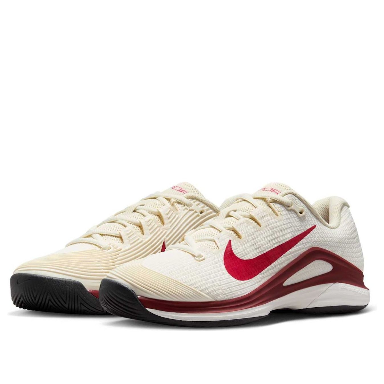 (WMNS) Nike Court Air Zoom Vapor 12 HC 'Pale Ivory Rush Pink Team Red' FV5554-104 - 3