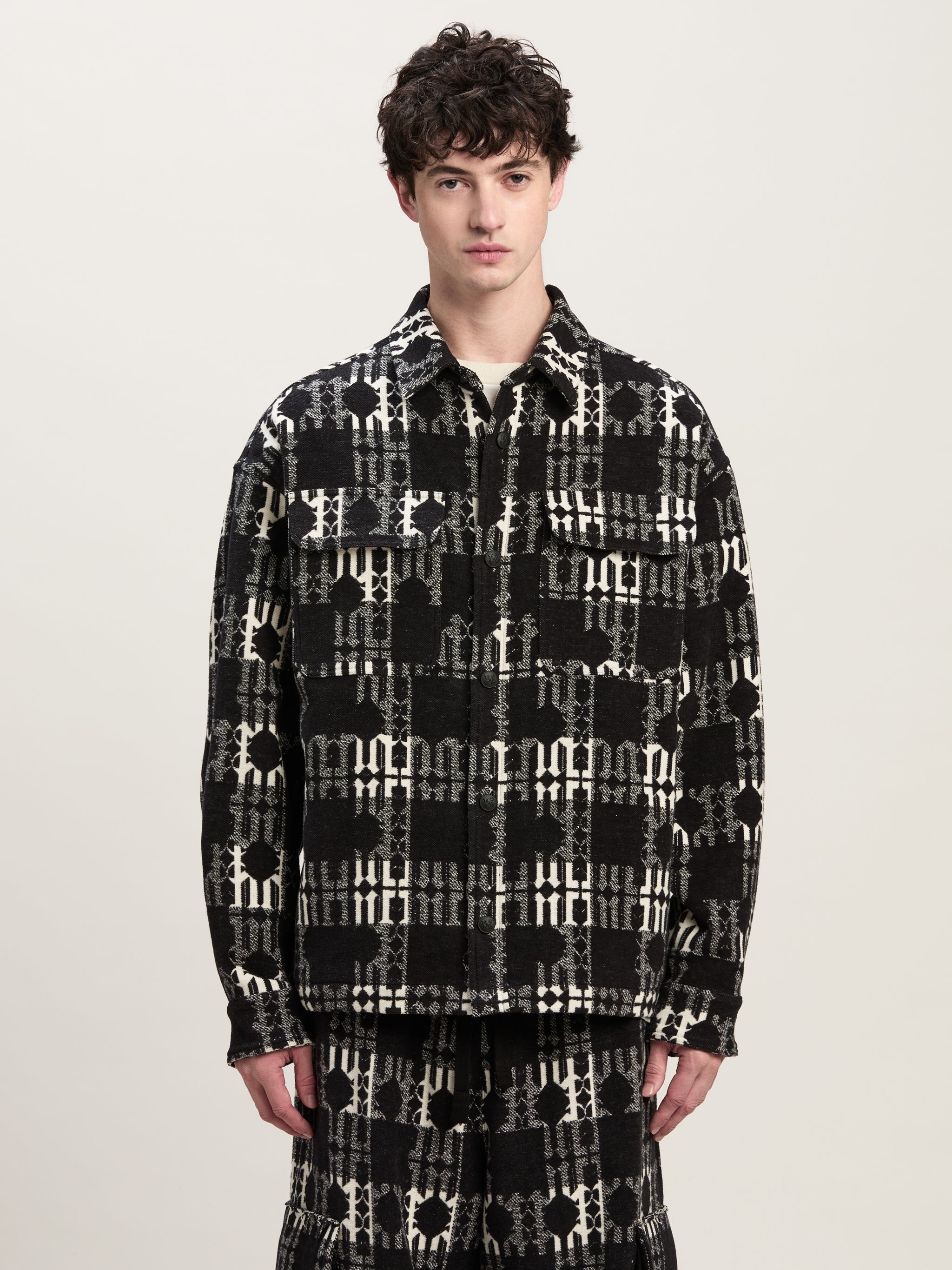 CHECKED OVERSHIRT monogram - 3