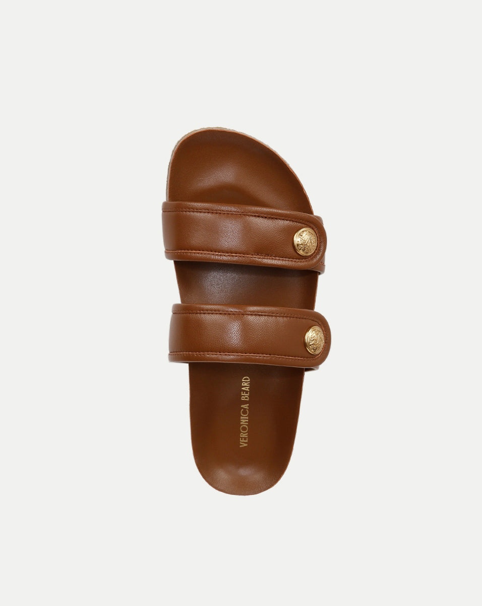 PERCEY LEATHER SLIDE SANDAL - 3