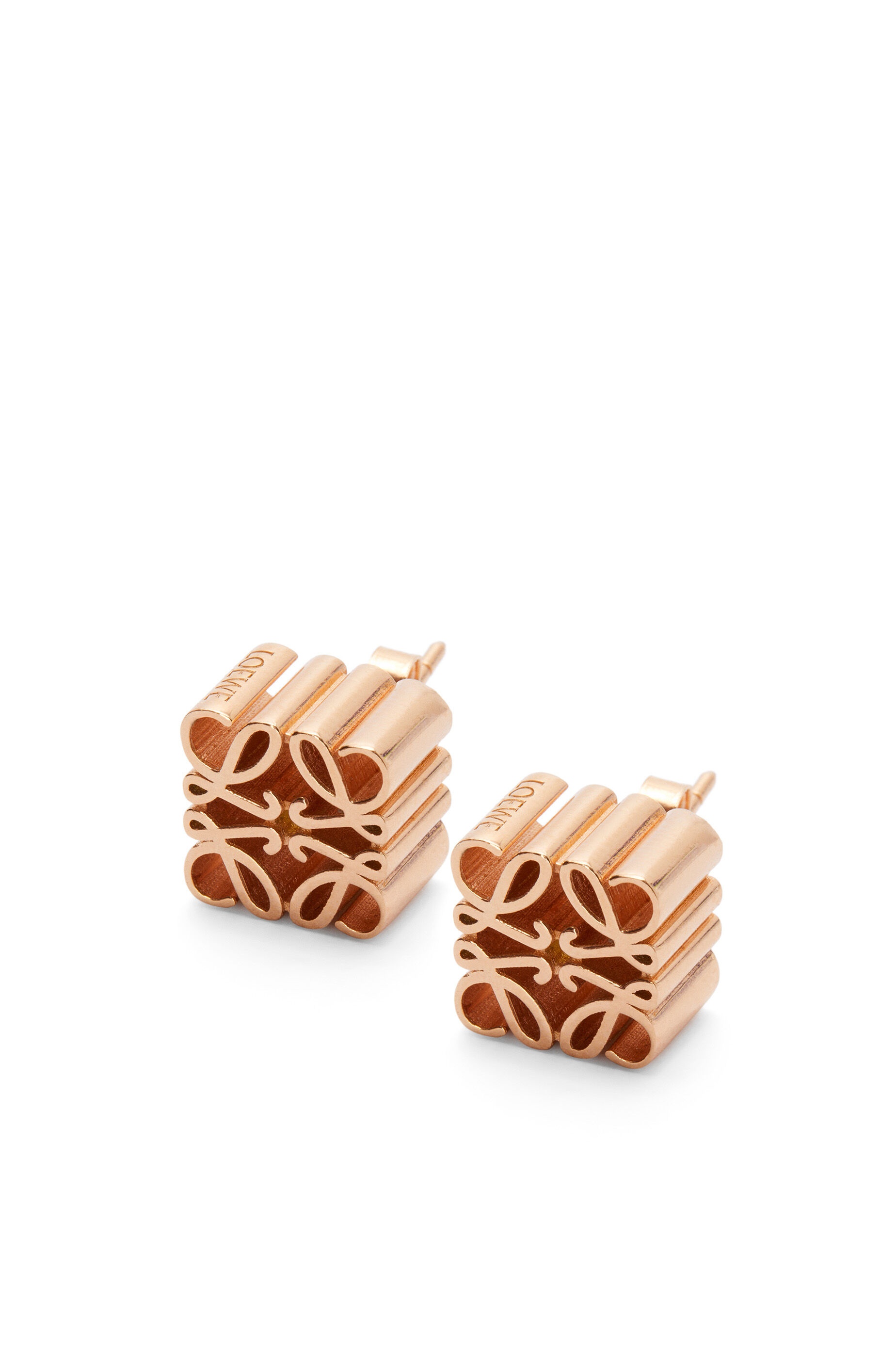 Anagram stud earrings in sterling silver - 1