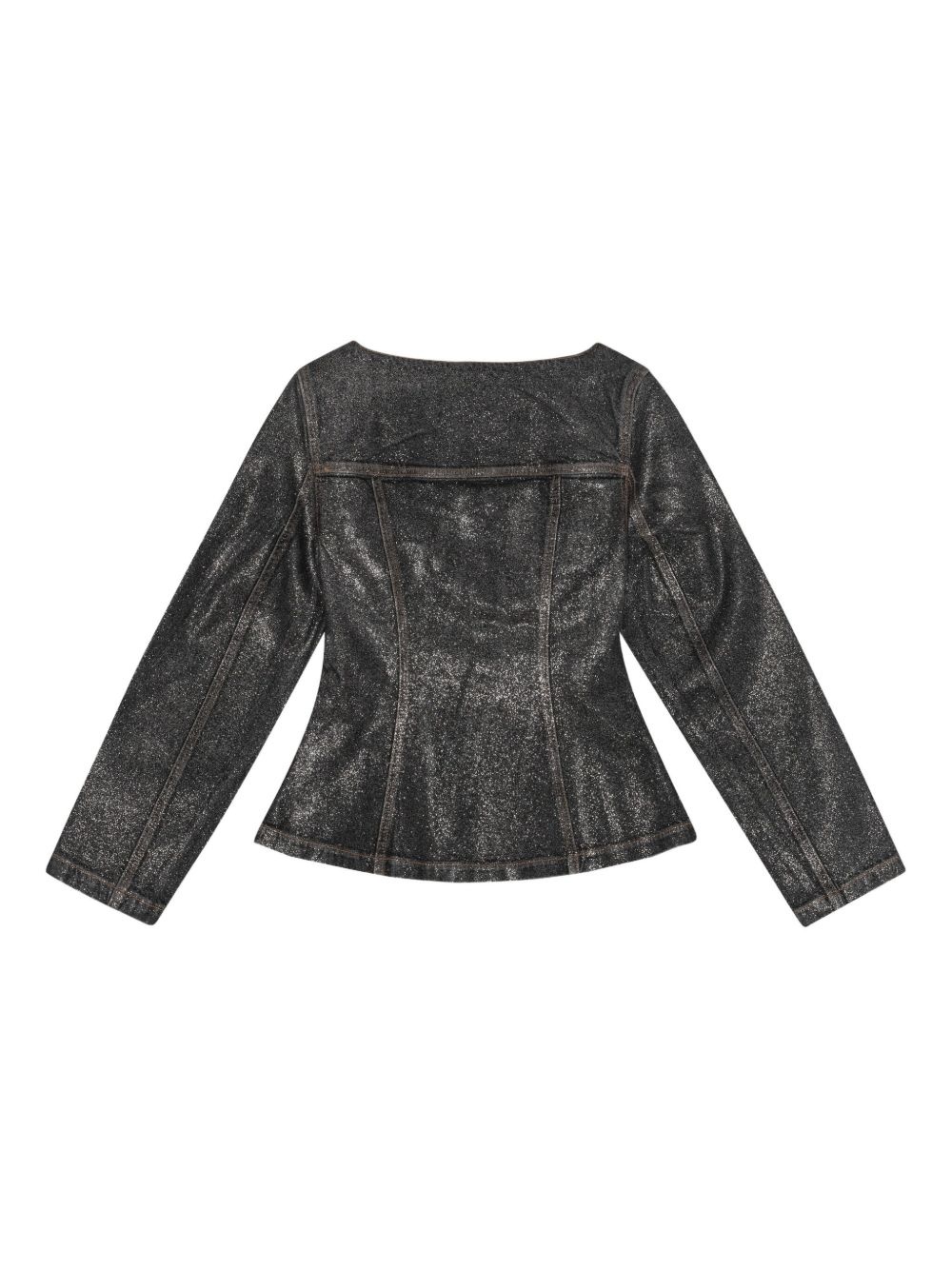 square-neck denim jacket - 6