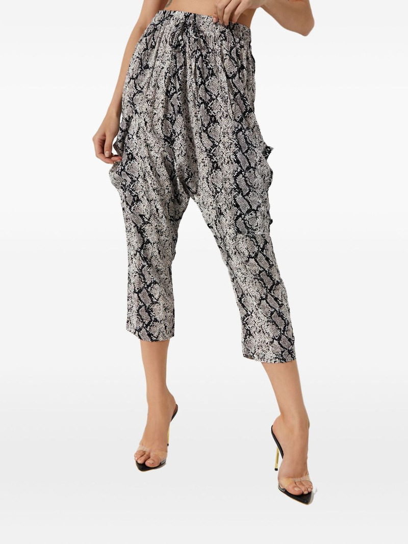 snake-print cropped trousers 1