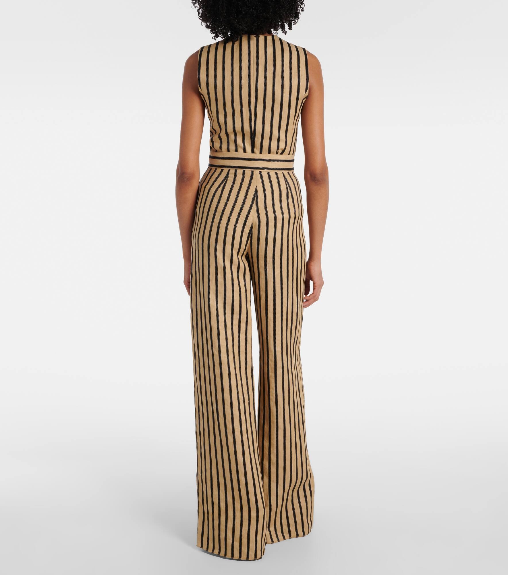 Cestino linen and cotton-blend palazzo pants - 3