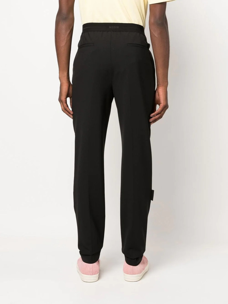 logo-waistband straight-leg trousers 4