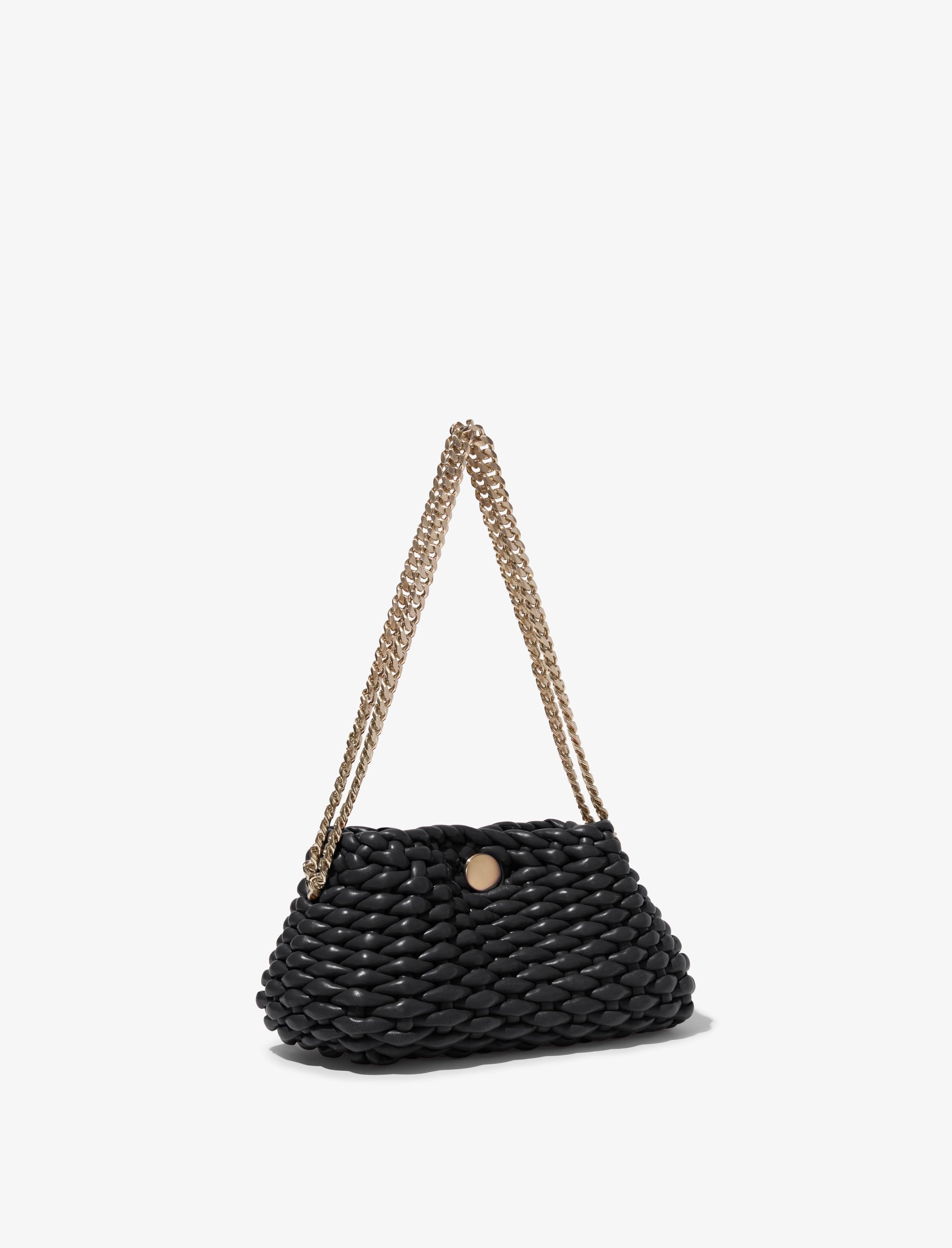 Small Woven Leather Chain Tobo Bag - 2