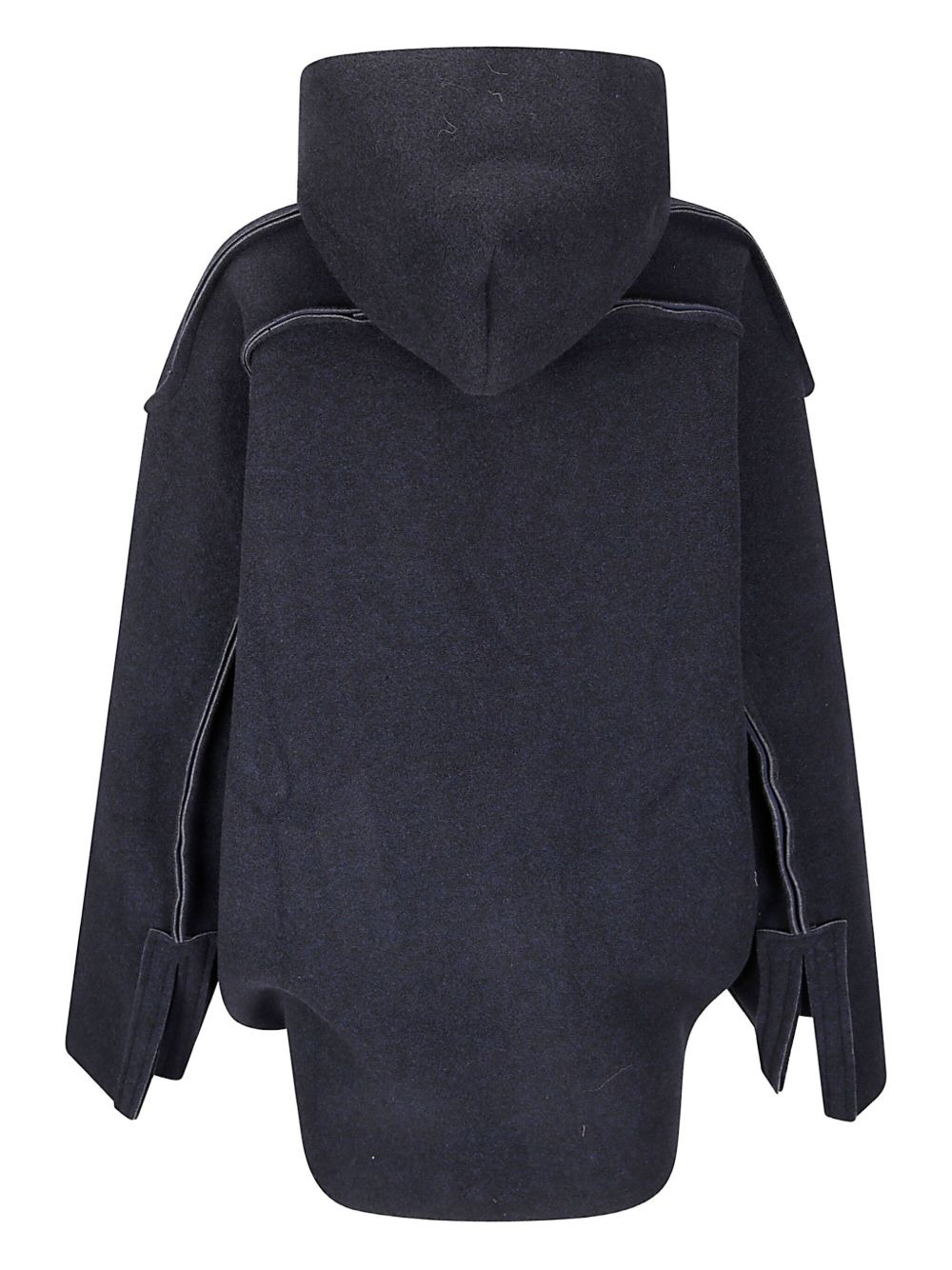 drawstring-hood laser-cut jacket - 2