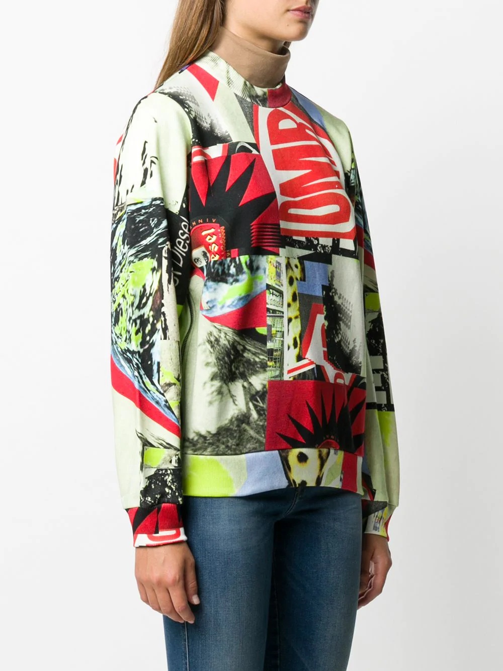 long-sleeved graphic print jumper - 3