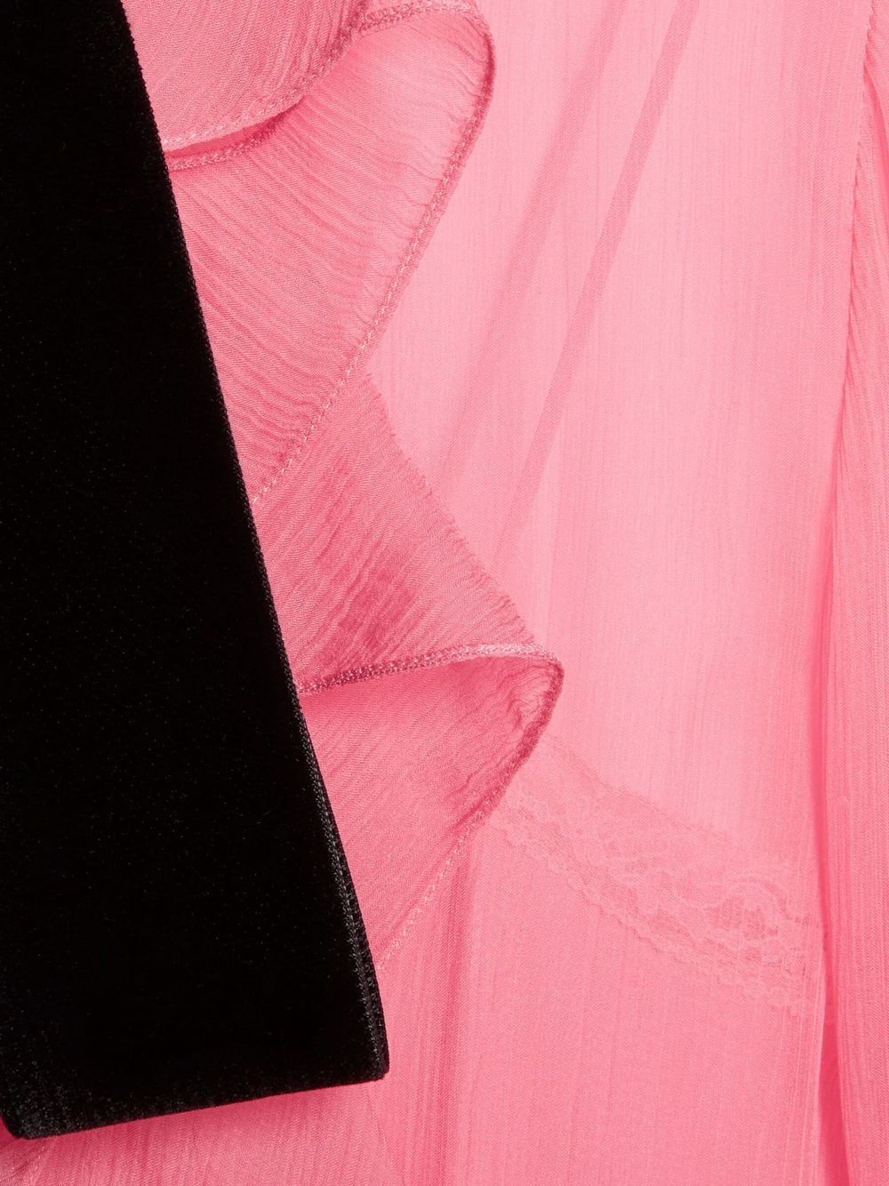 Velvet Ties Silk-chiffon Dress - 7