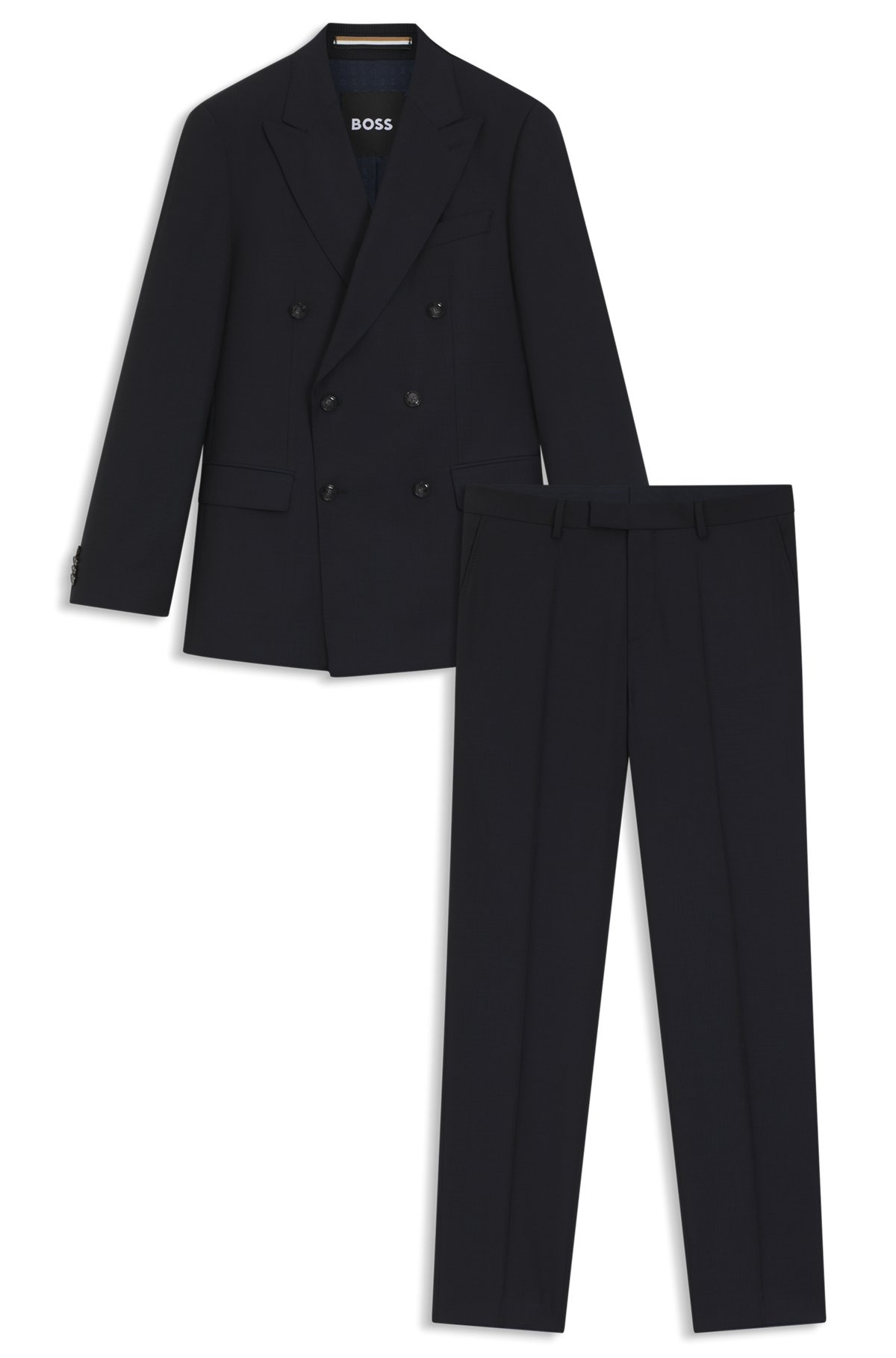SLIM-FIT TWO-PIECE SUIT IN PINSTRIPE VIRGIN WOOL - 8
