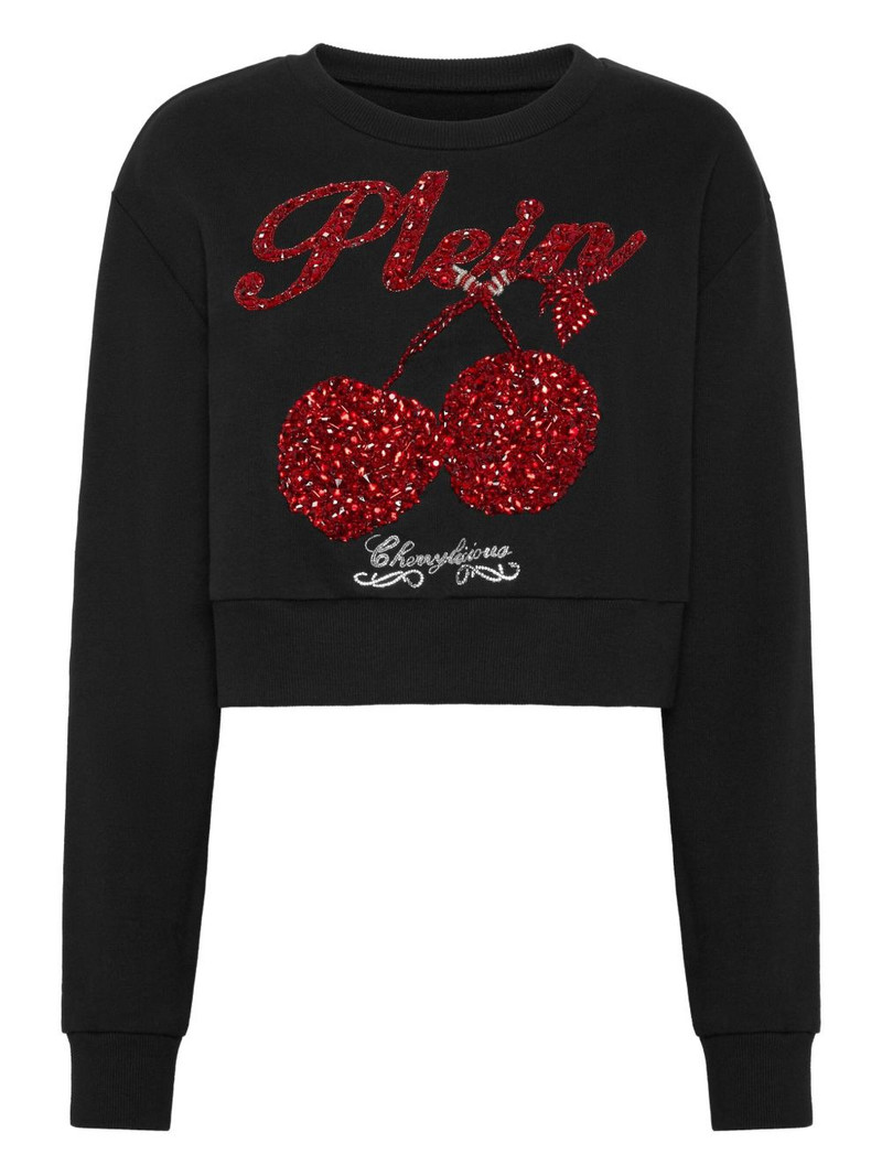 cherries embellished sweatshirt 1