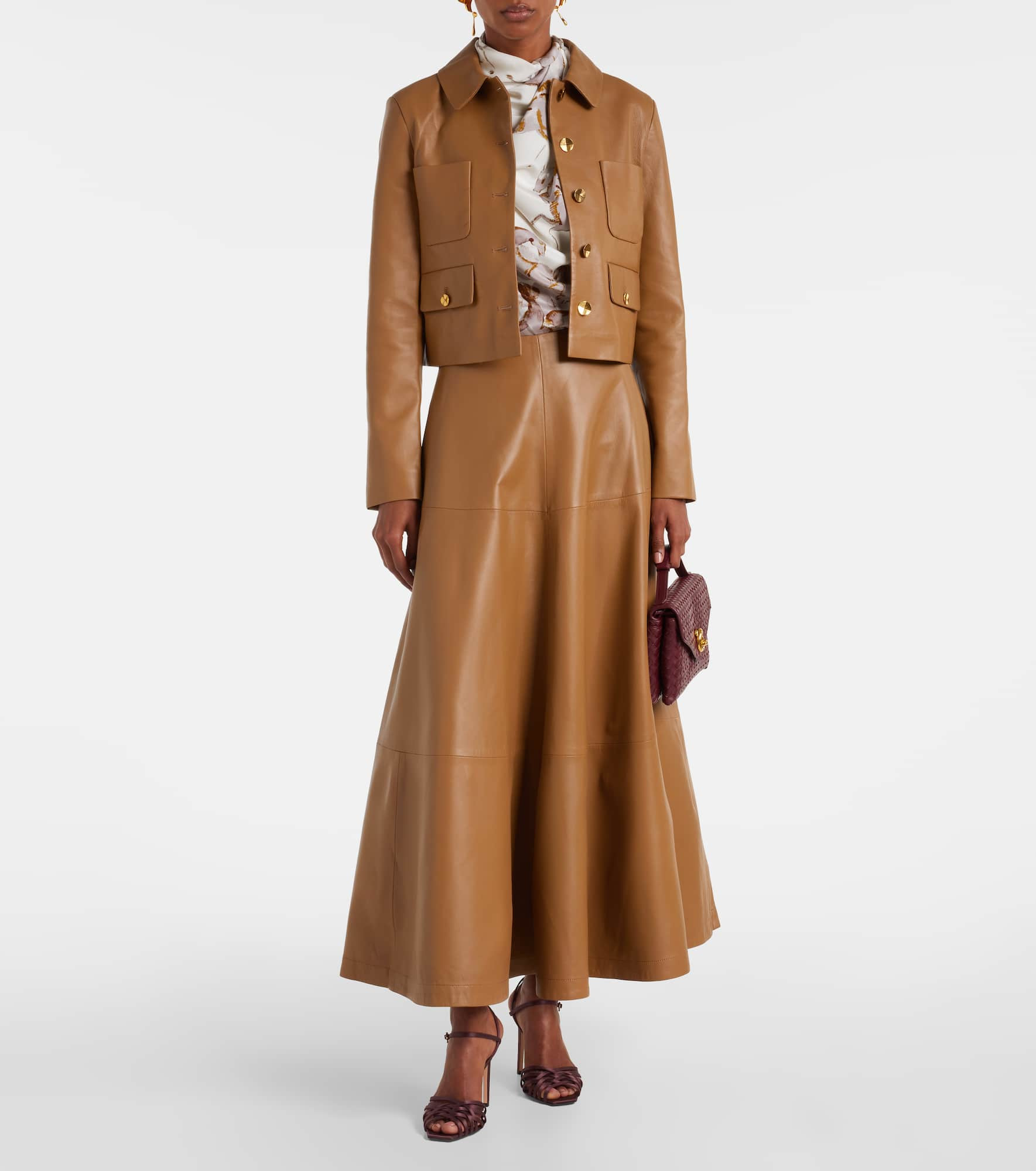 Varda leather maxi skirt - 2