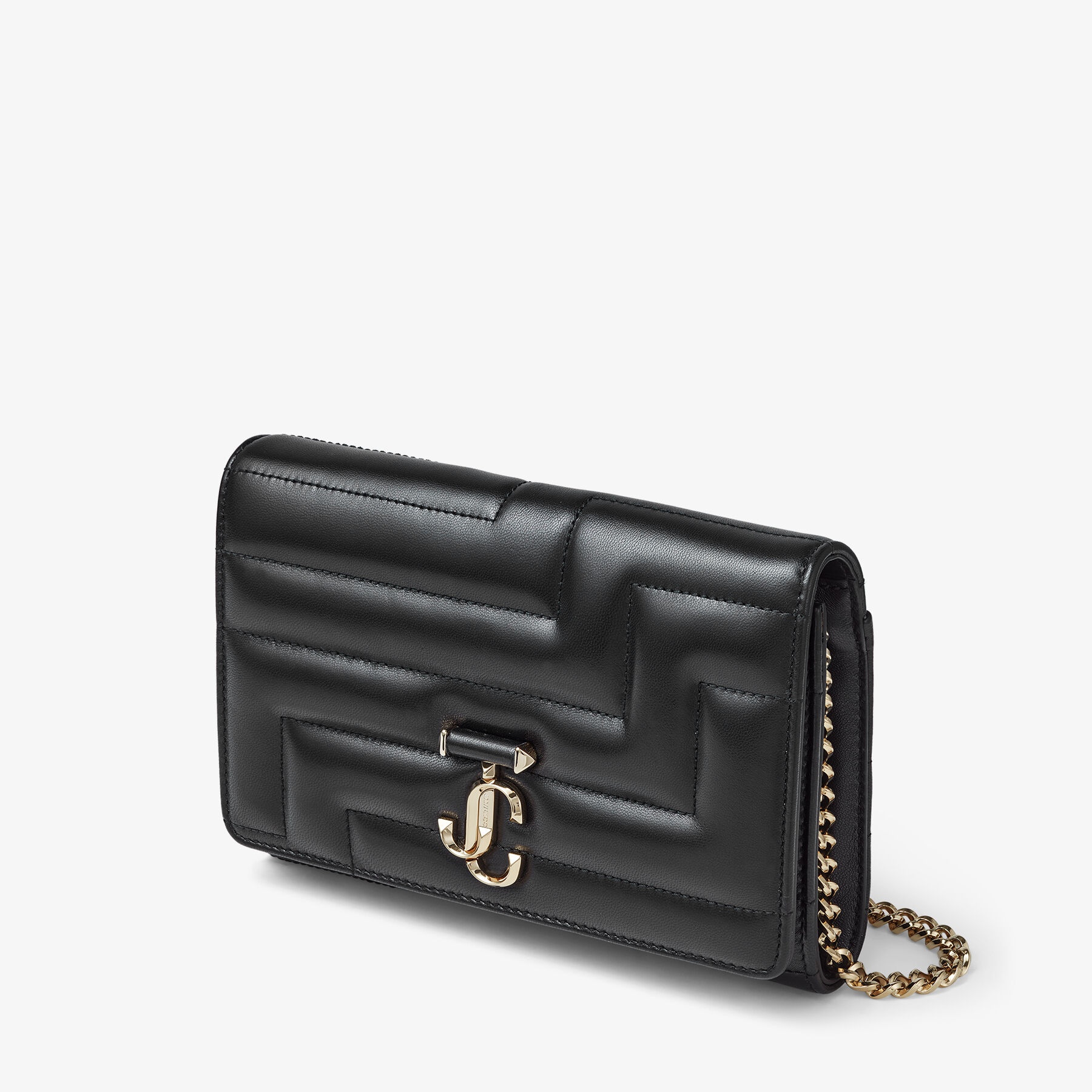 Varenne Avenue Clutch
Black Avenue Nappa Leather Clutch Bag with Light Gold JC Emblem - 5