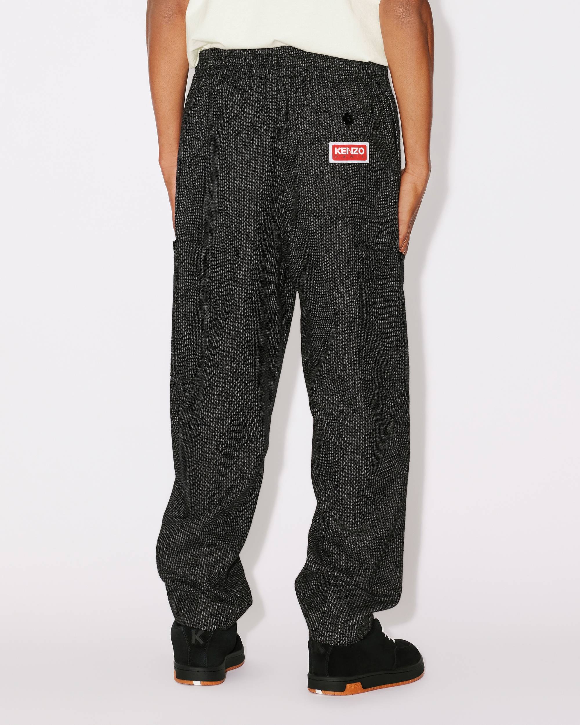 Checked wool cargo trousers - 5