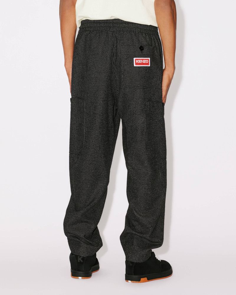 Checked wool cargo trousers 5