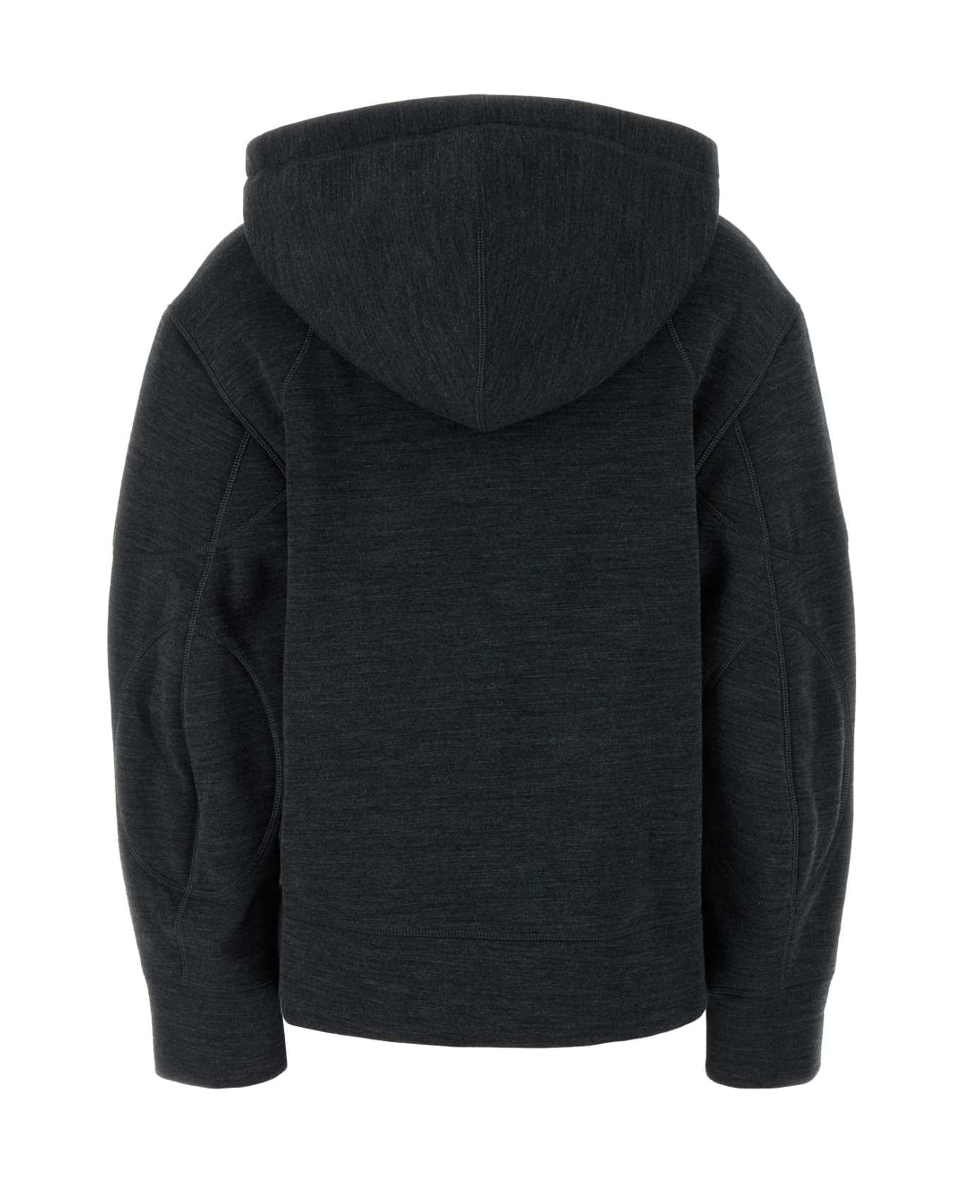 Melange Dark Grey Wool Blend Sweatshirt - 2