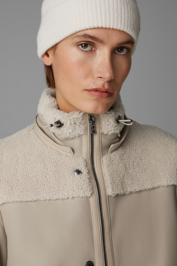 Claire Lambskin coat in Beige - 5