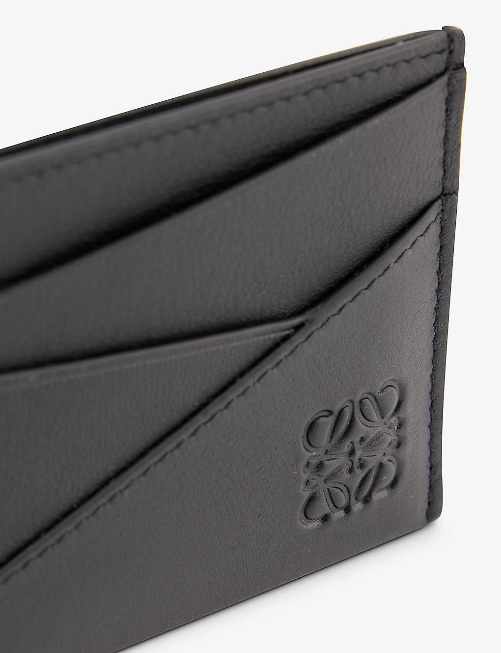 Puzzle Edge brand-debossed leather card holder - 2