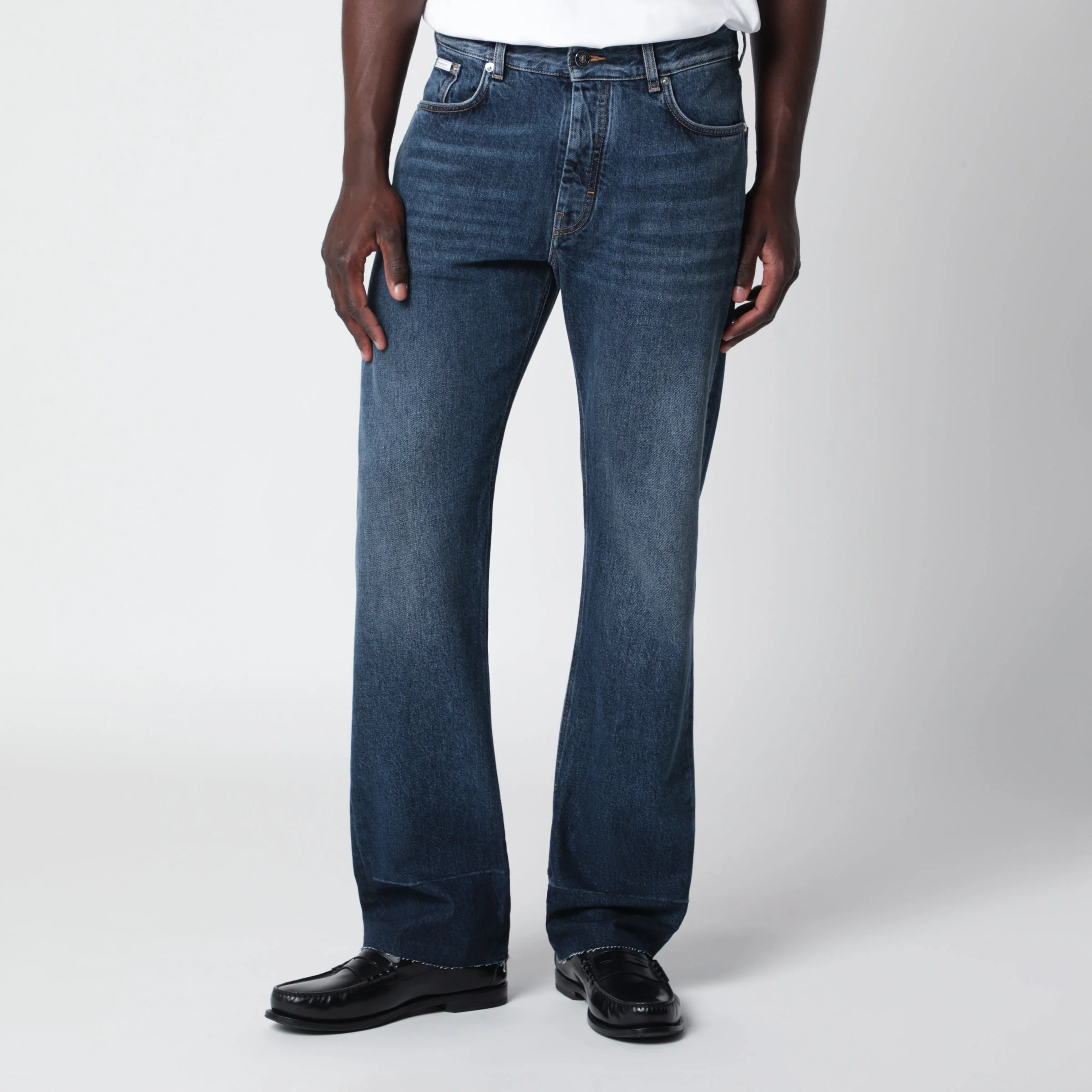 Washed denim jeans - 1