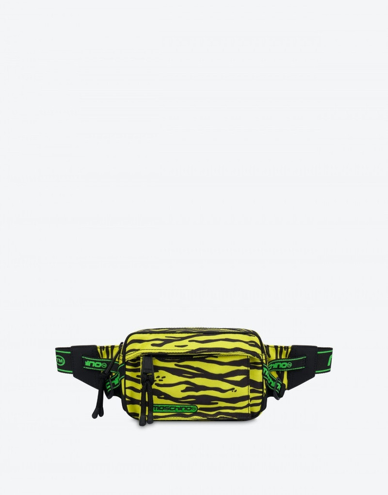 ALLOVER TIGER NYLON WAIST BAG 1