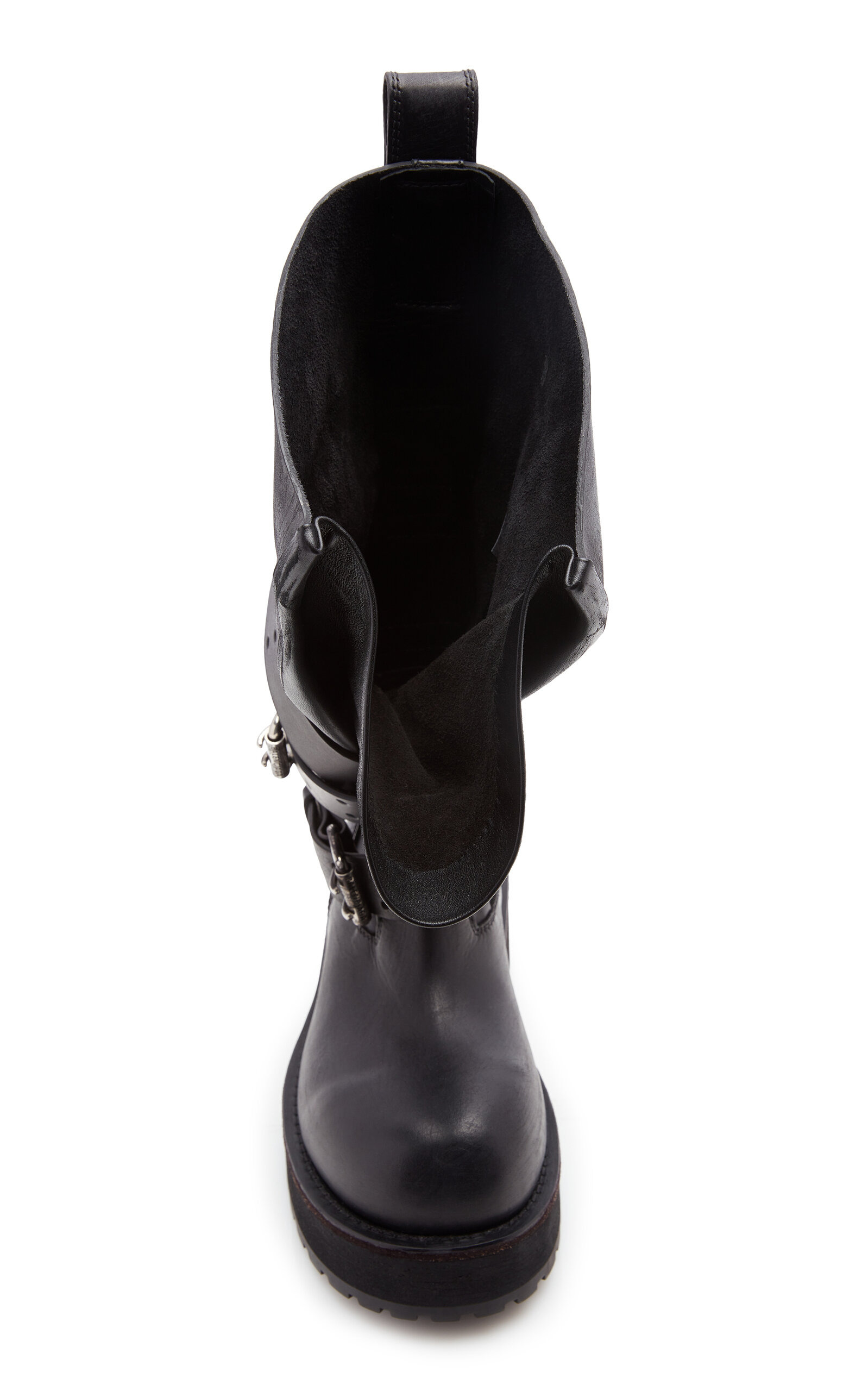 Venom Leather Platform Knee Boots black - 5