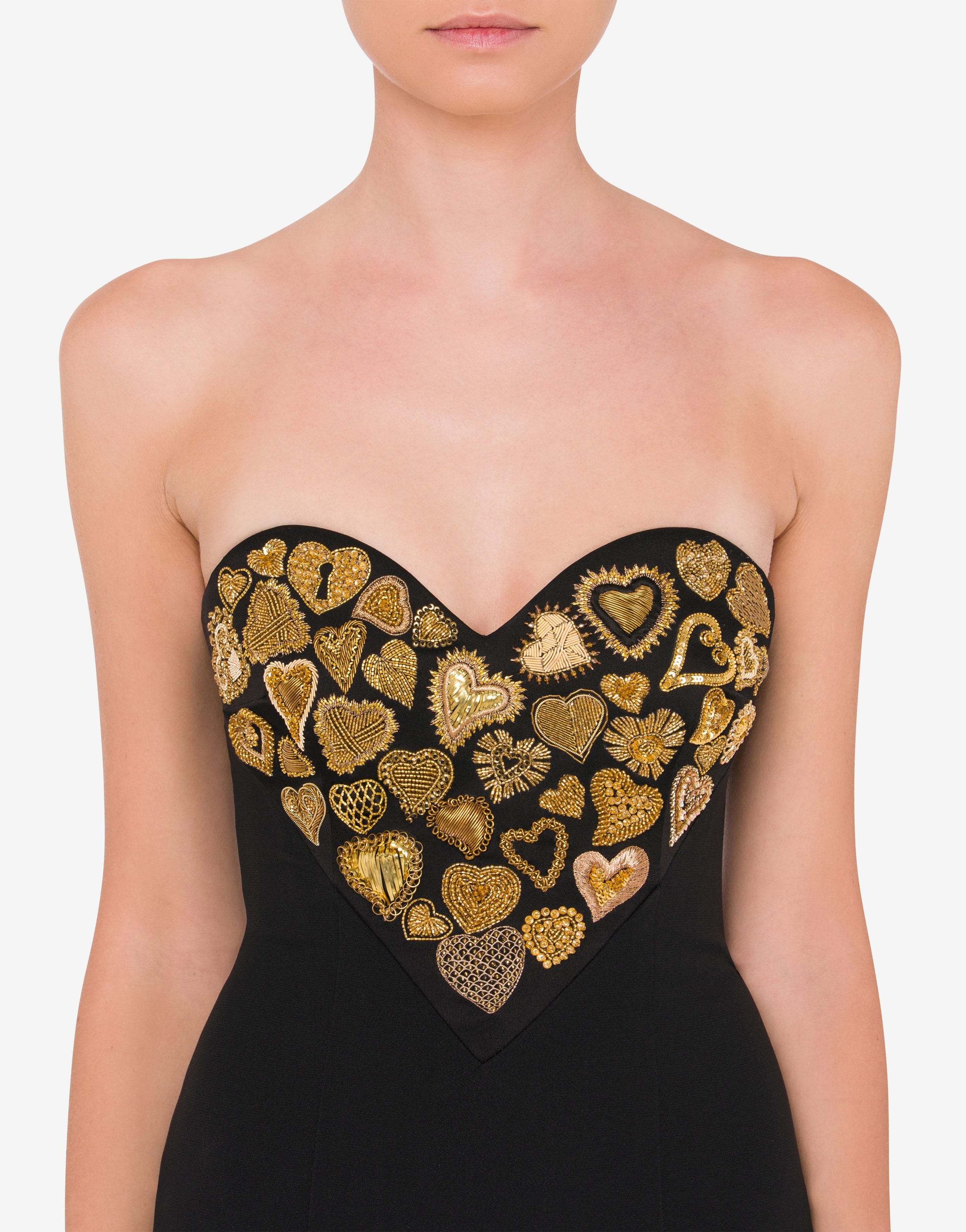 EMBELLISHED HEARTS SHORT CORSET DRESS - 4