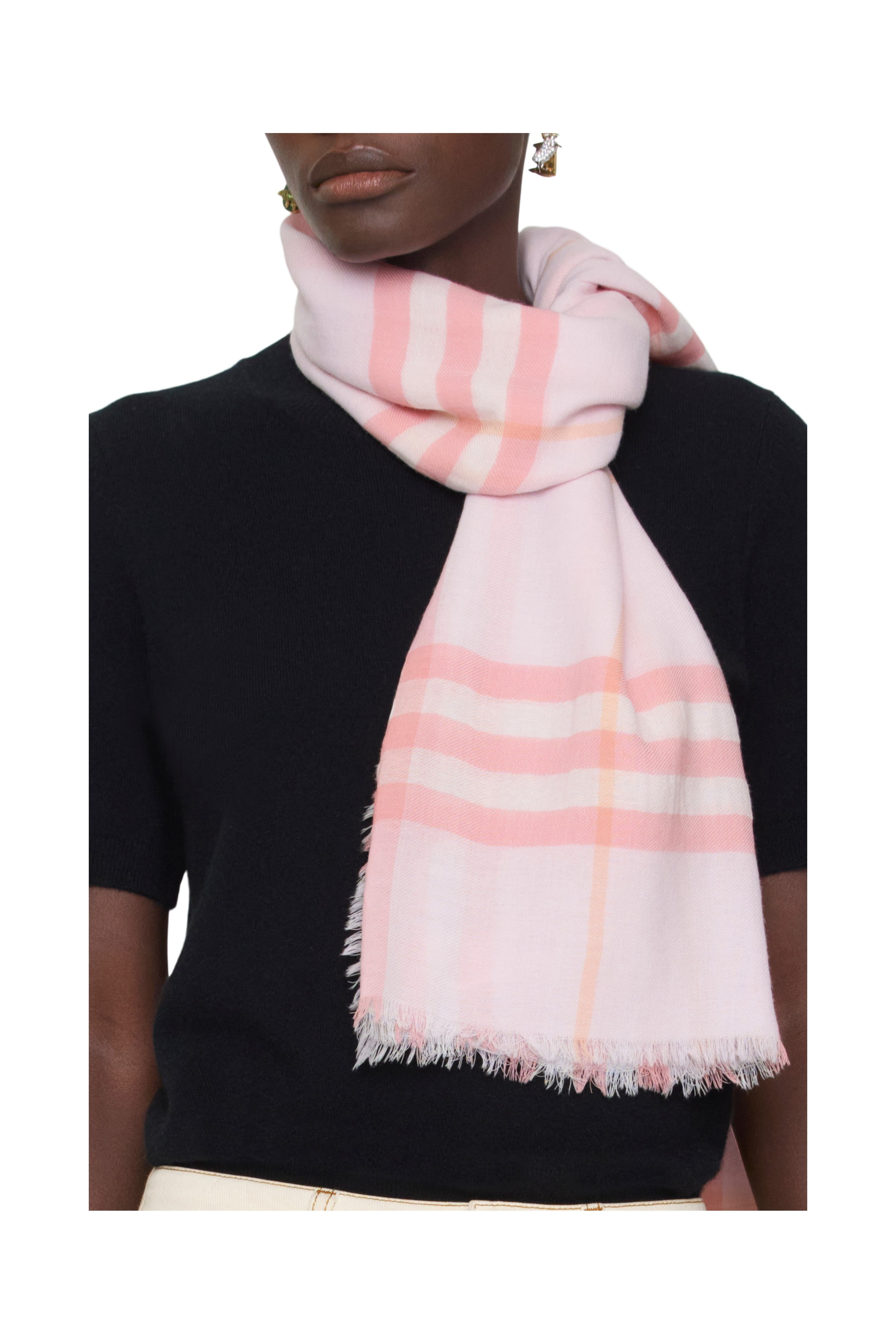 burberry Wide Check Wool Scarf in Sugar at Nordstrom - 2