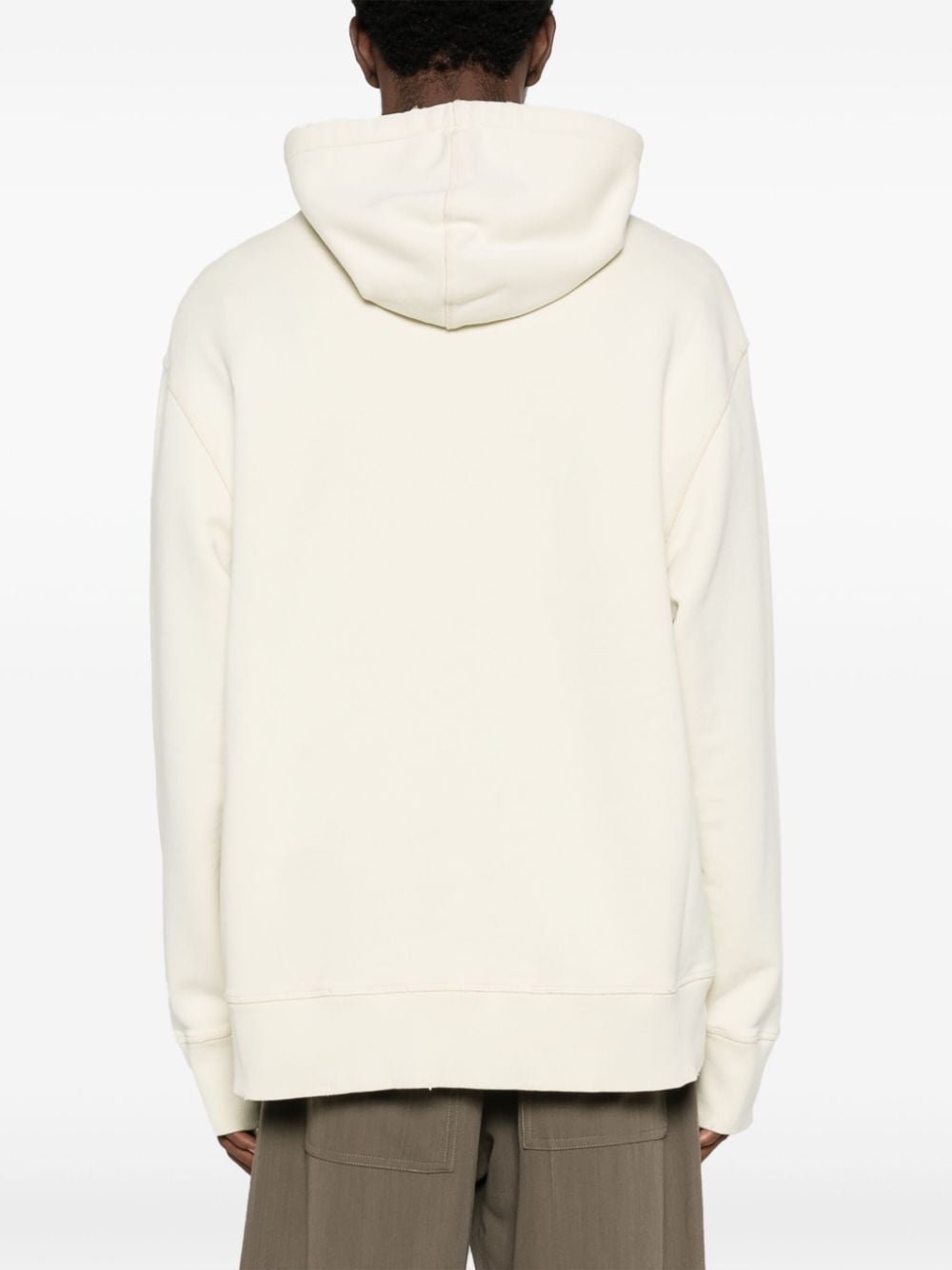 logo-embroidered cotton hoodie - 5