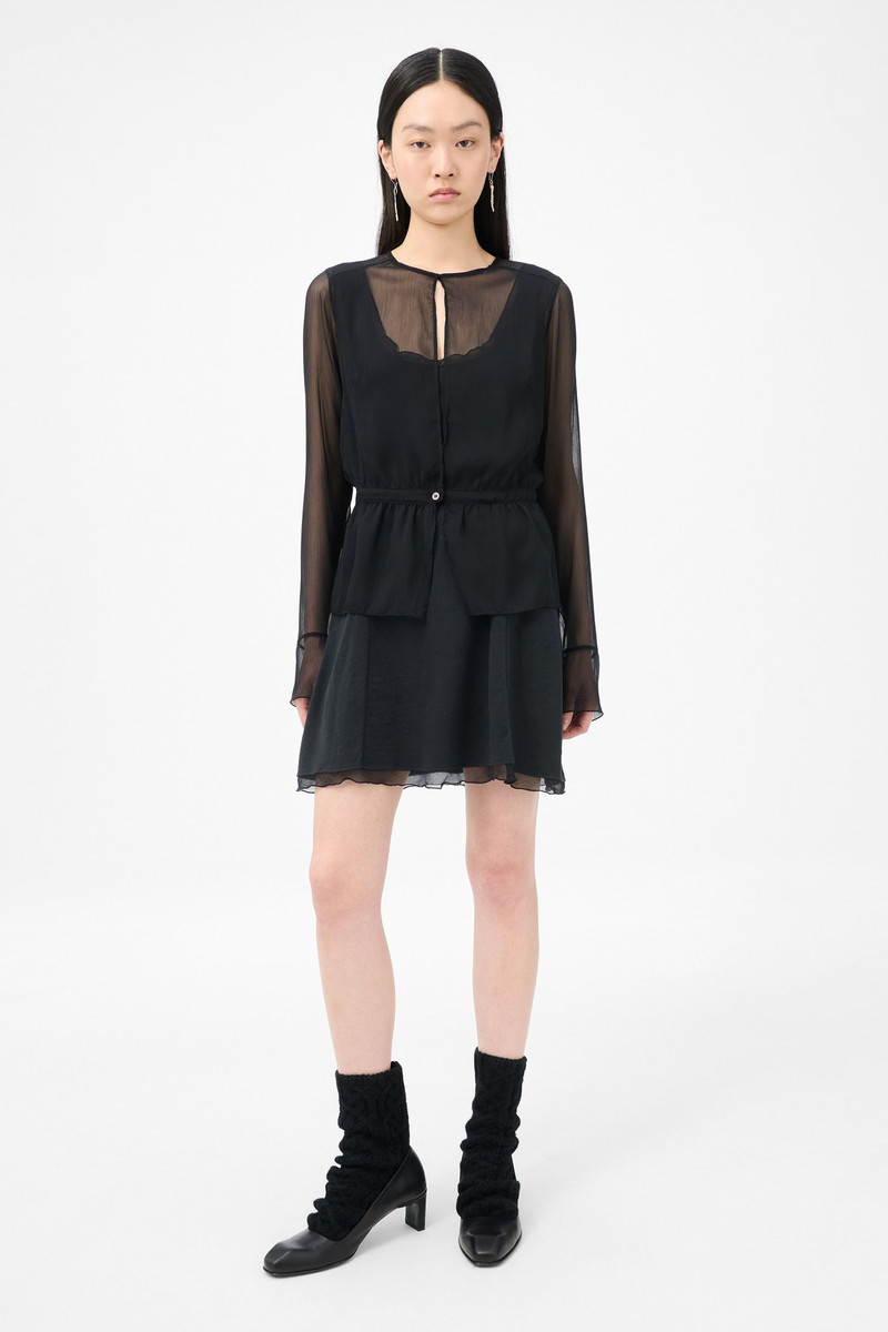 Our Legacy Our Legacy Waist Blouse Crinkle Black Veil Poly outlook