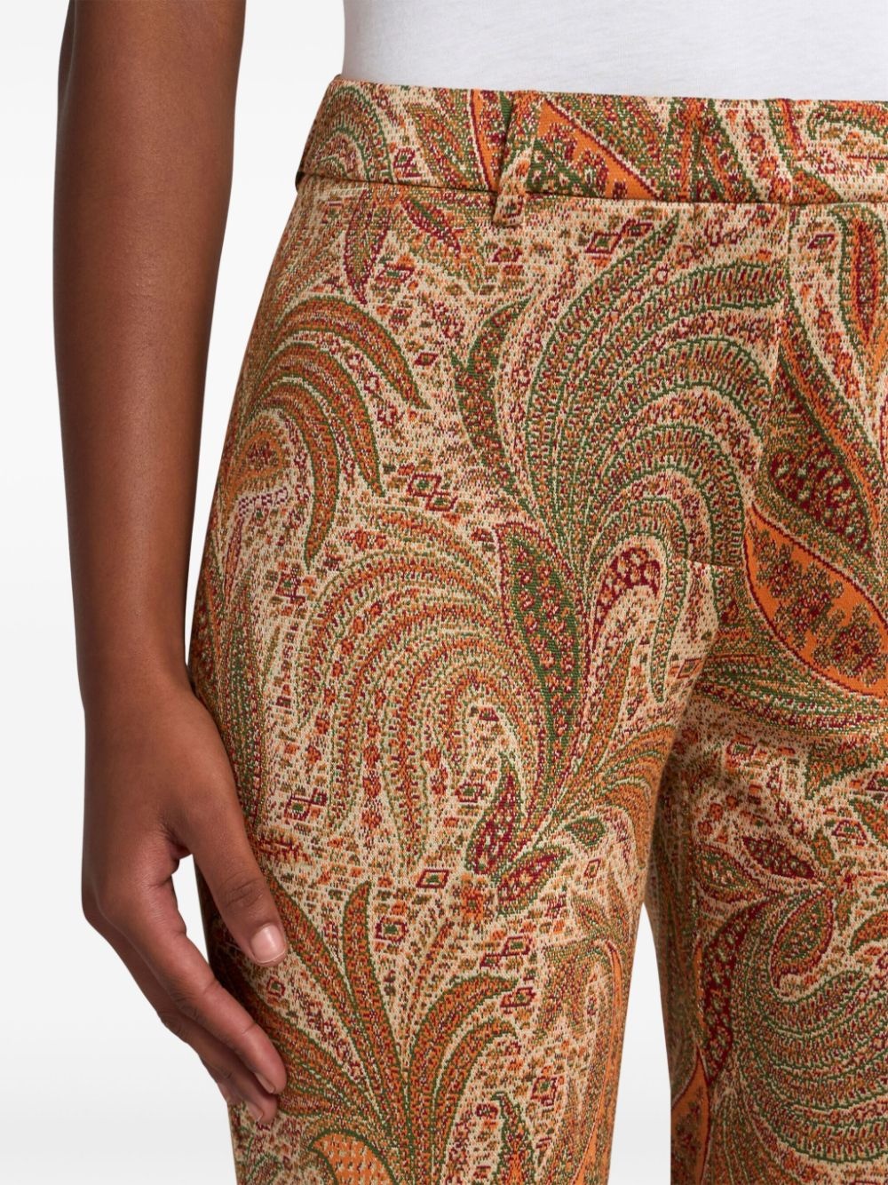 paisley-jacquard trousers - 5