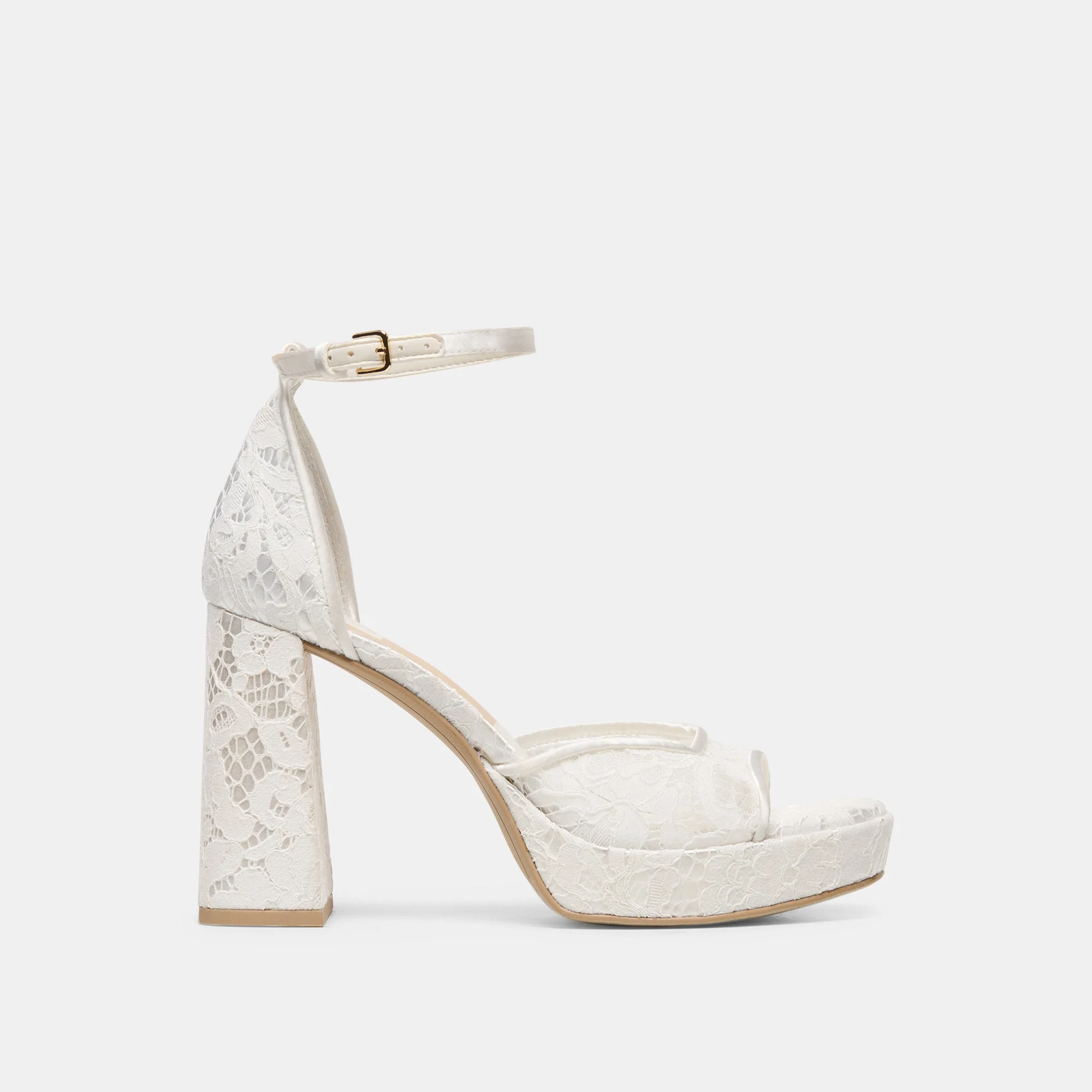 PANDRO HEELS TRUE WHITE LACE - 1