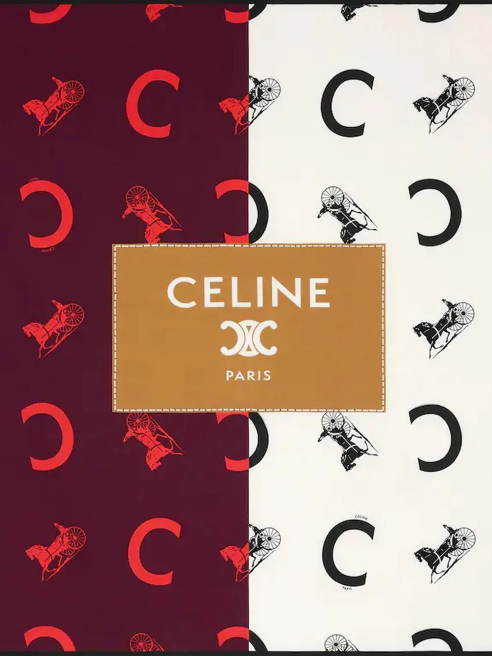 Celine Women Printed Silk Foulard - 1