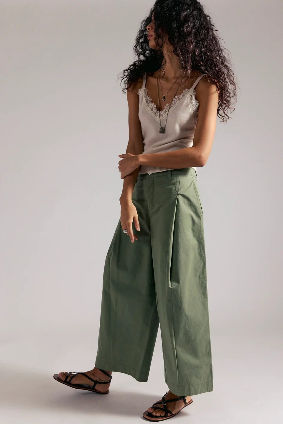 Silverlake Wide-Leg Chino Trousers - 1