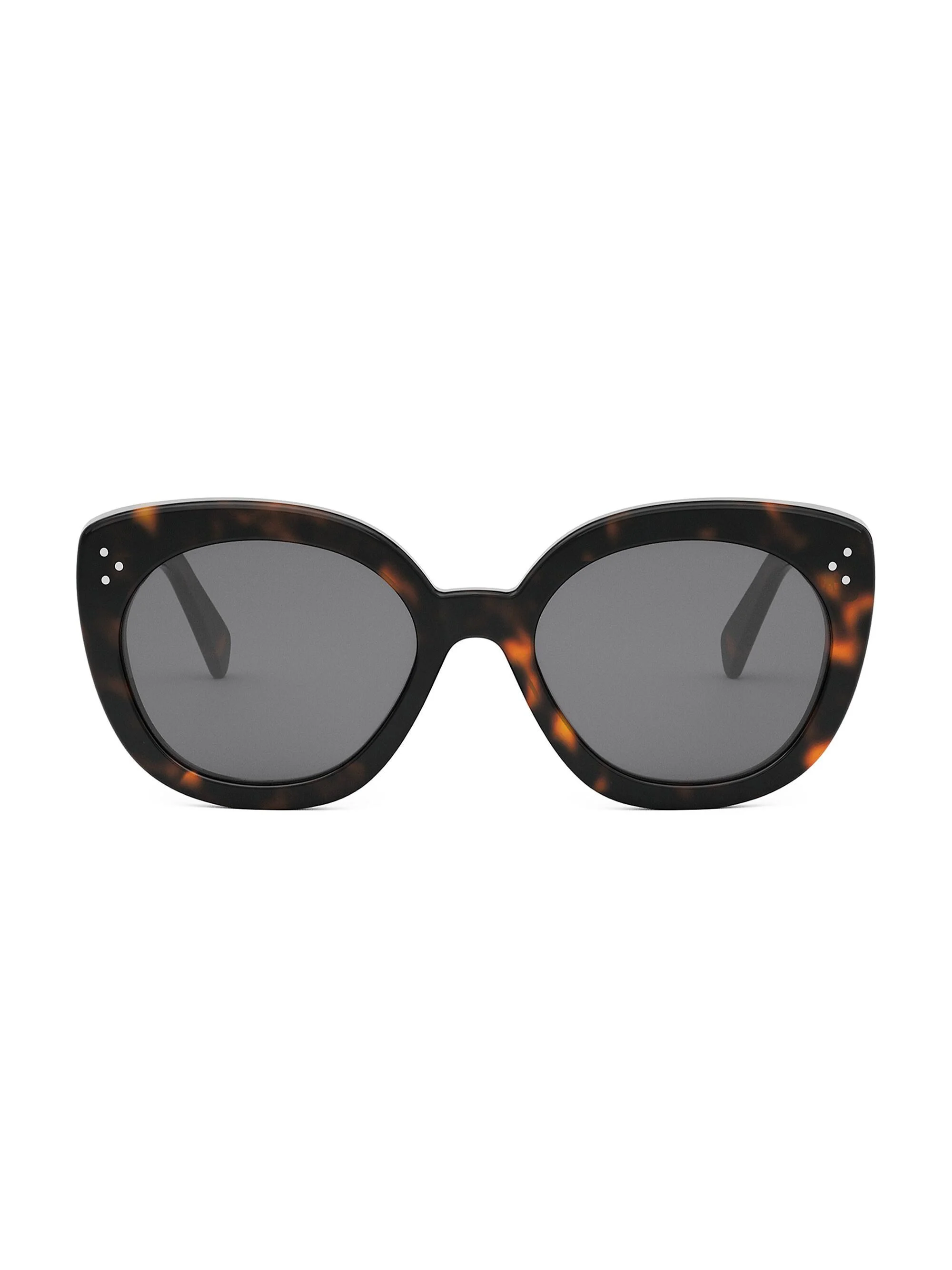 Women's Three Dots 56MM Butterfly Sunglasses - Dark Grey Havana - 1