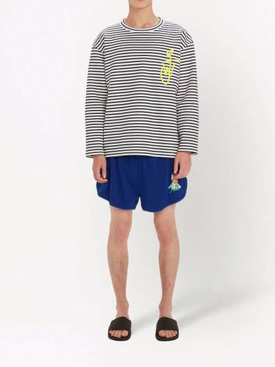 JW Anderson logo-embroidered striped T-shirt outlook