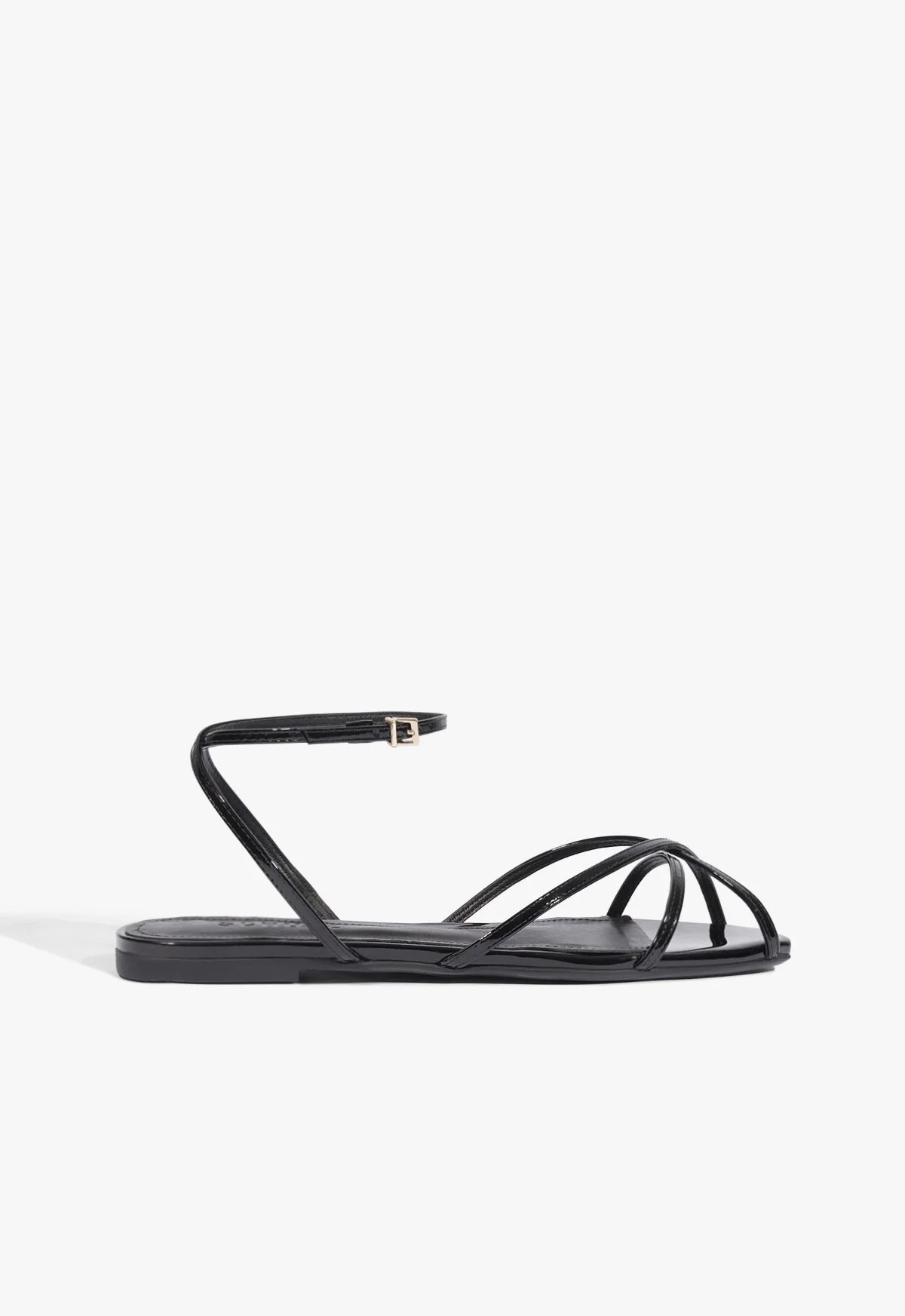 Caeline Buckle Patent Sandal - 1