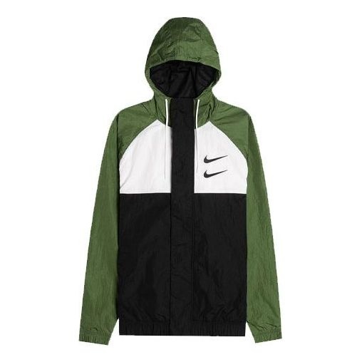 Nike Sportswear Swoosh Hooded Jacket Green CJ4888-010 - 1