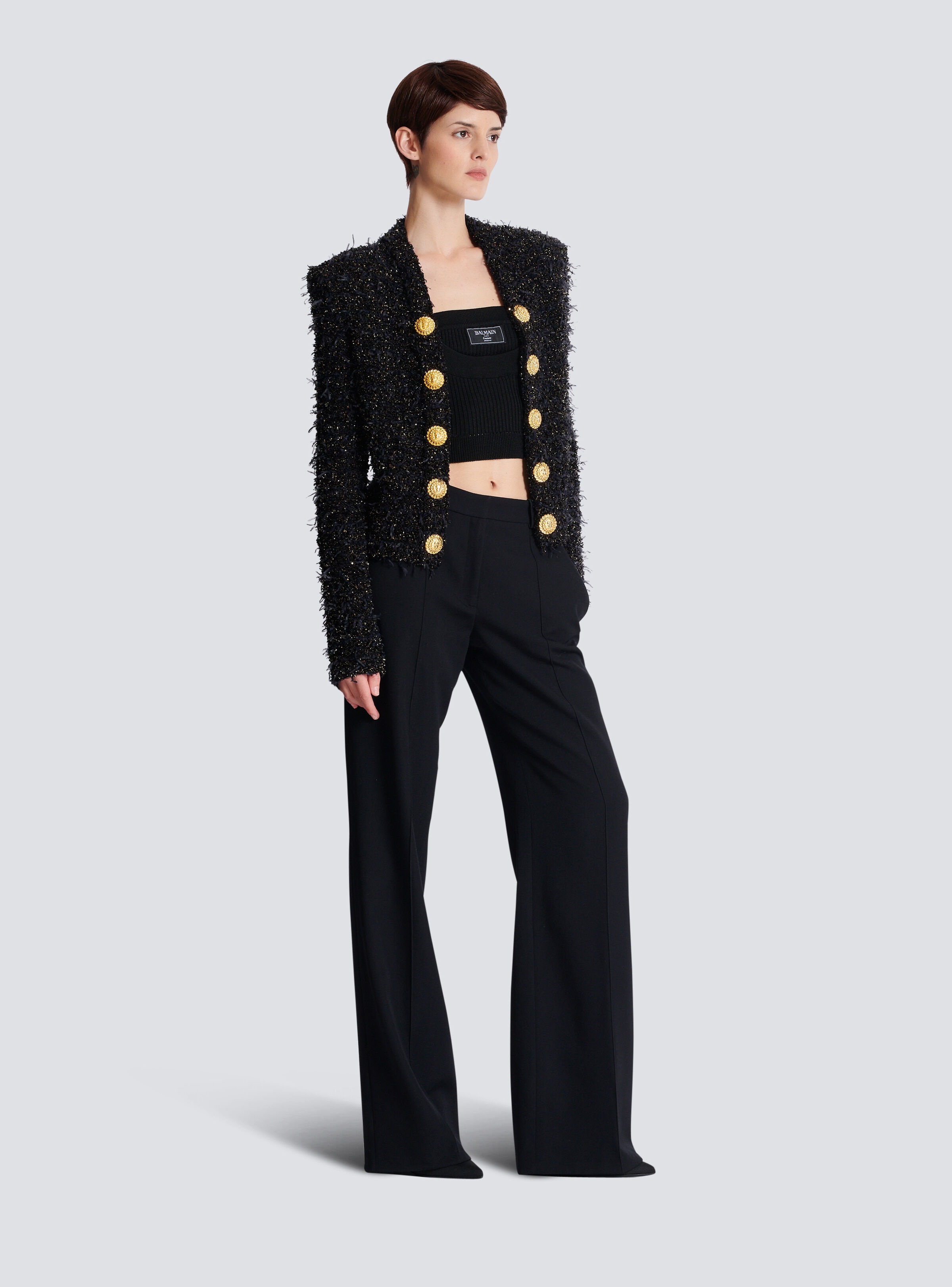 Edge-to-edge tweed jacket - 3