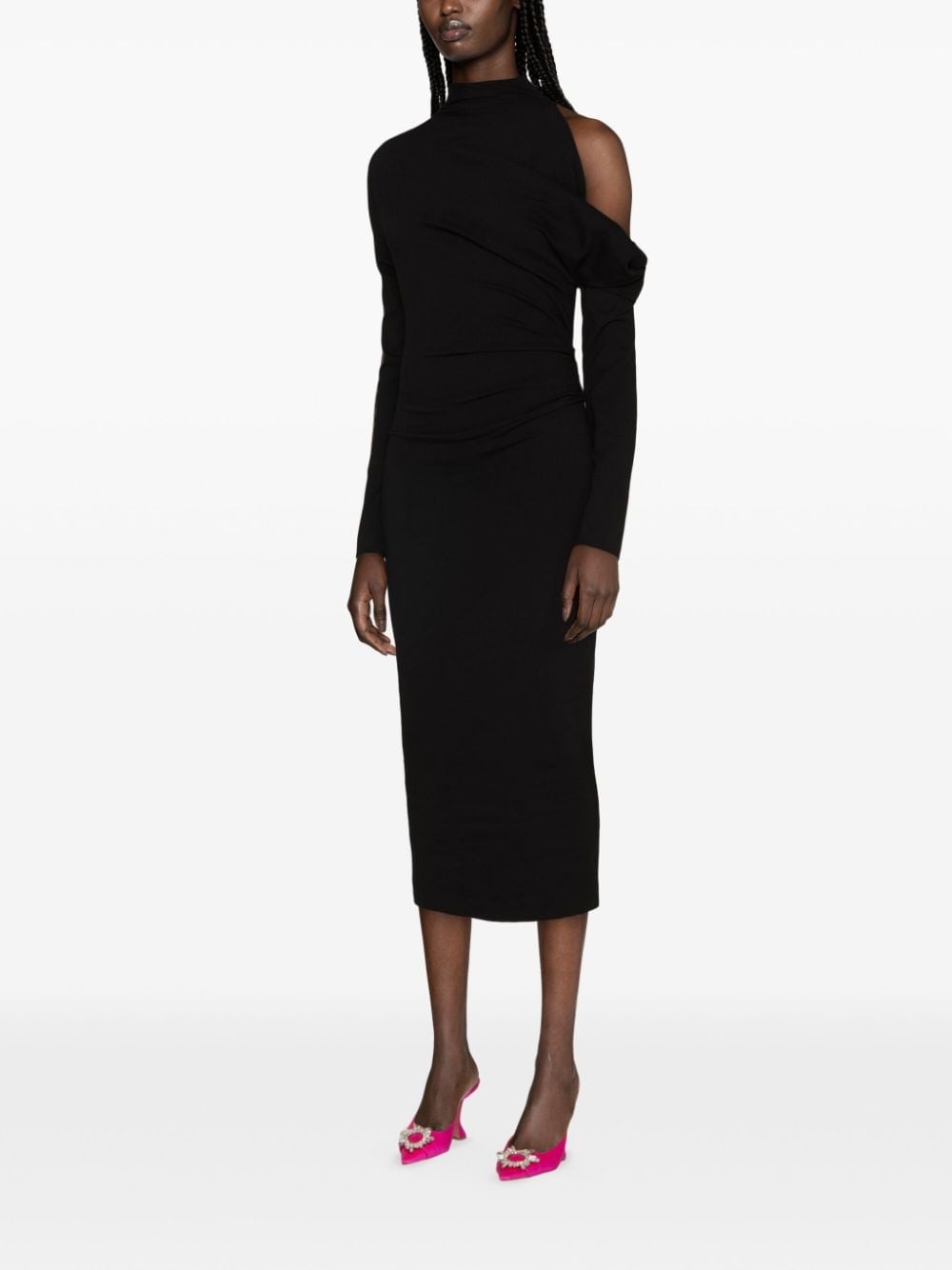 Teresa asymmetric midi dress - 3