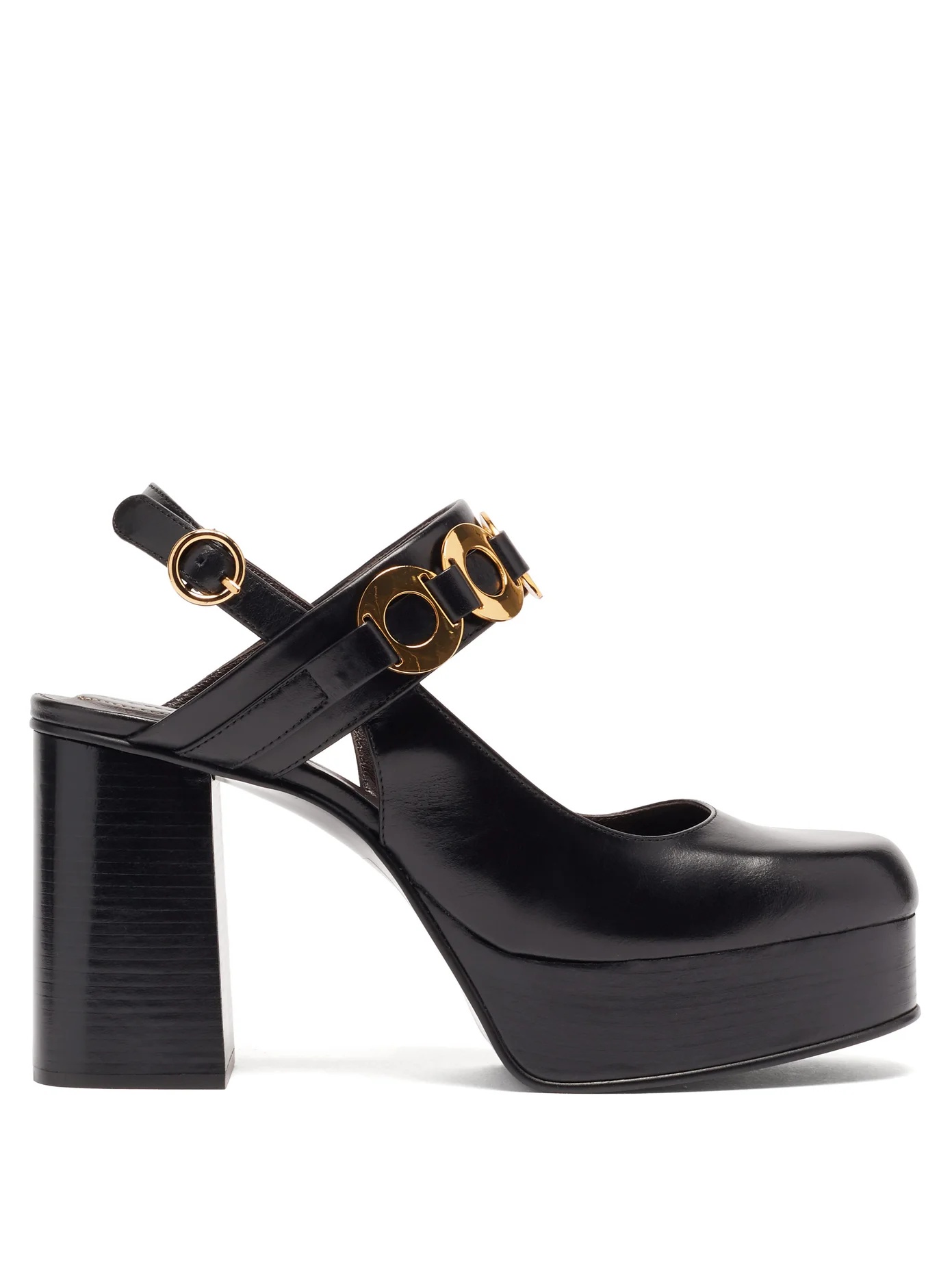 Leather platform sandals - 1