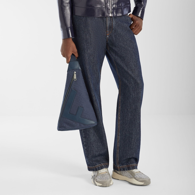 FENDI Fendi Flow Sneakers Gray FF technical mesh and suede running sneakers outlook