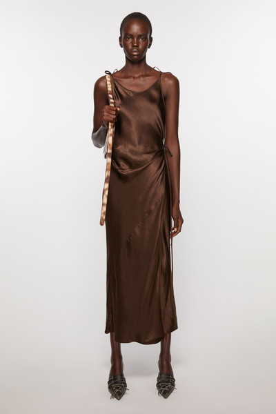 Acne Studios Satin dress - Chocolate brown outlook