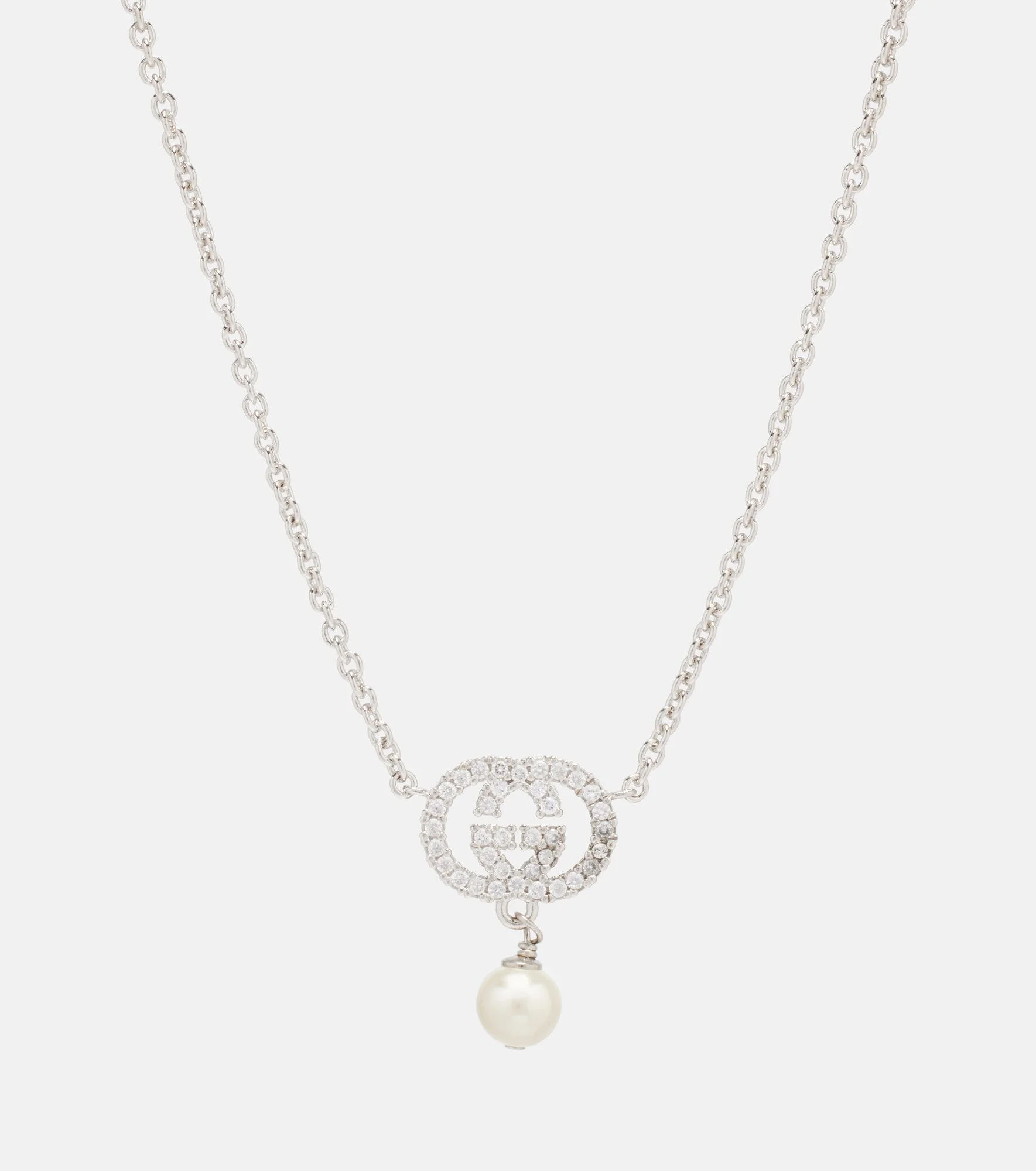 Interlocking G embellished pendant necklace - 1