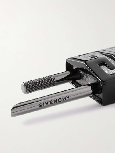 Givenchy Logo-Detailed Leather-Trimmed Two-Tone Metal Padlock outlook