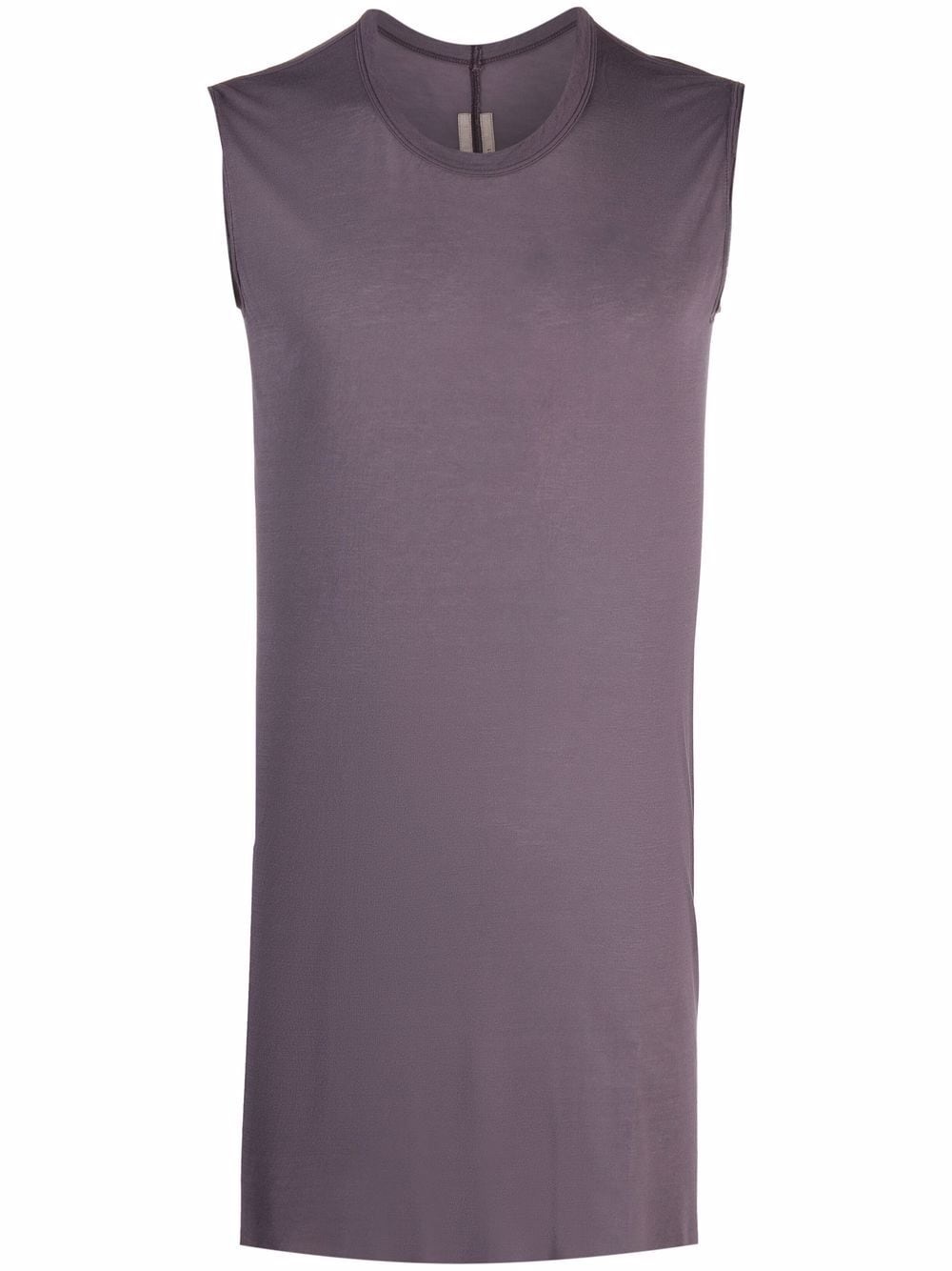 semi-sheer sleeveless T-shirt - 1