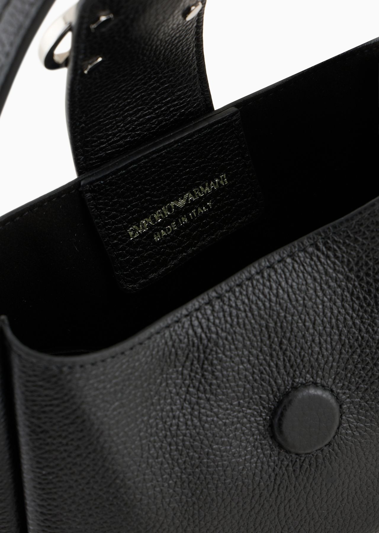 Leather hobo handbag with eagle buckle - 4