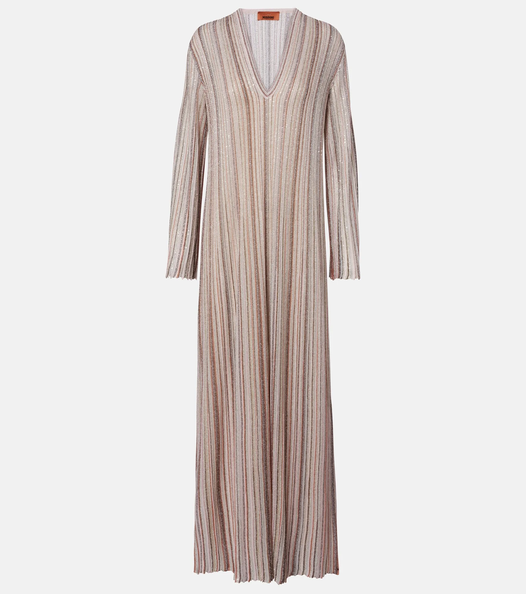 Striped lamé gown - 1