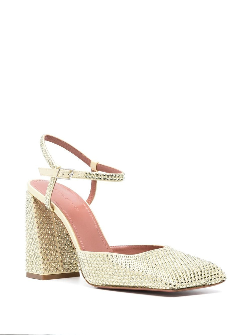 Amina Muaddi Charlotte 95mm crystal-embellished pumps outlook