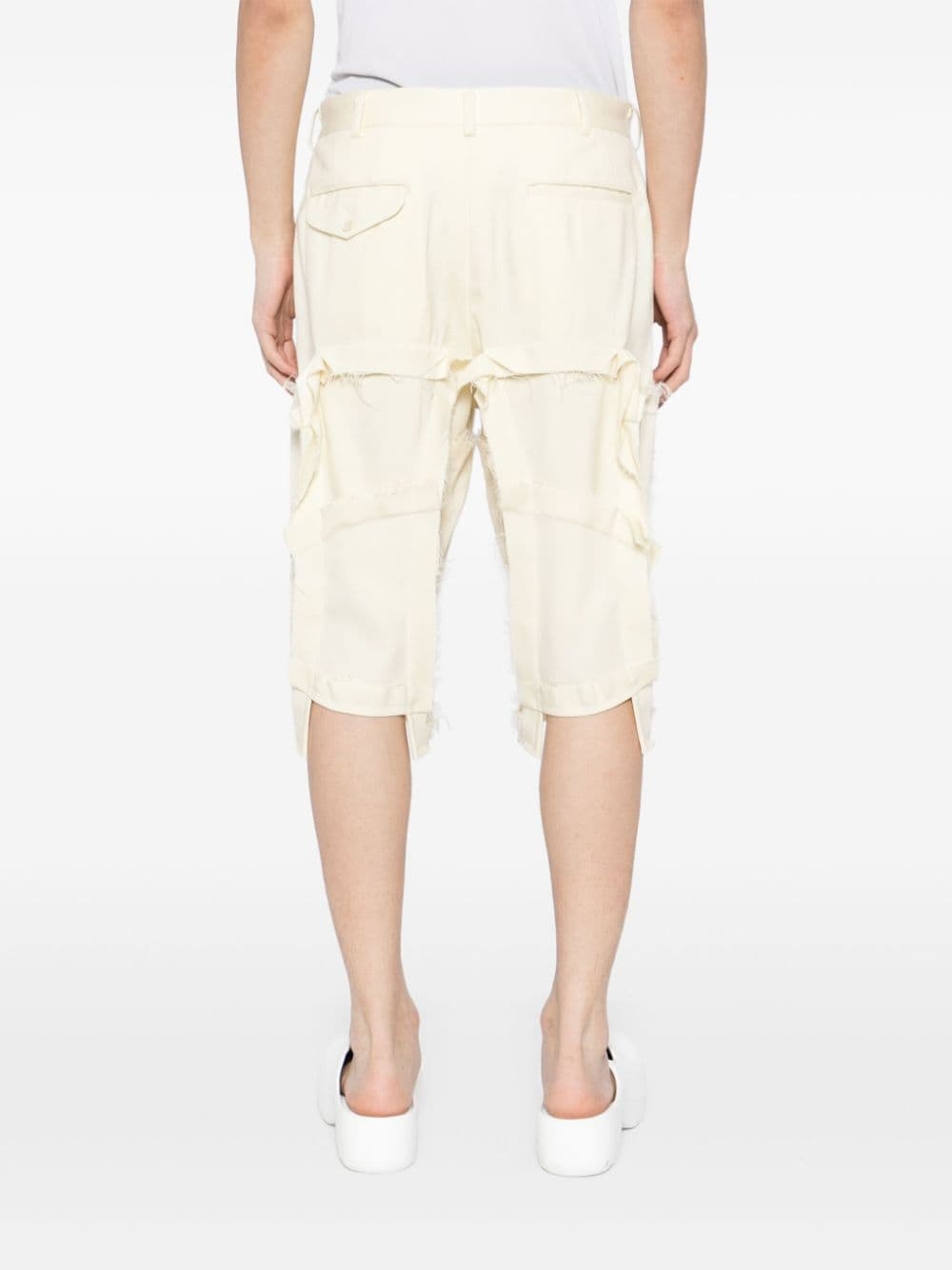 raw-edge tailored shorts - 4